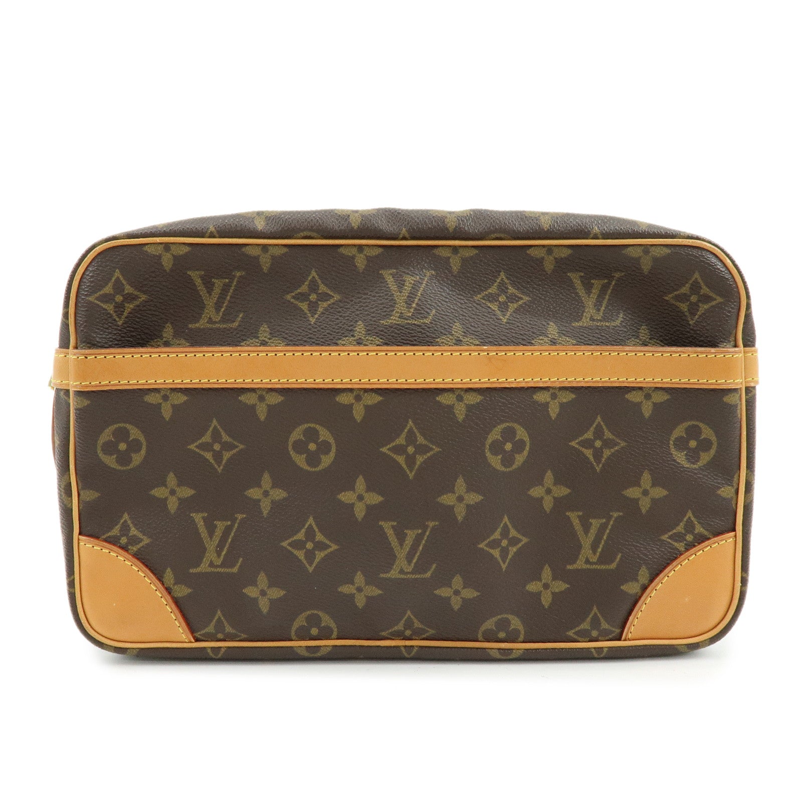Louis Vuitton Monogram Compiegne 28 Pouch Clutch Bag Brown M51845