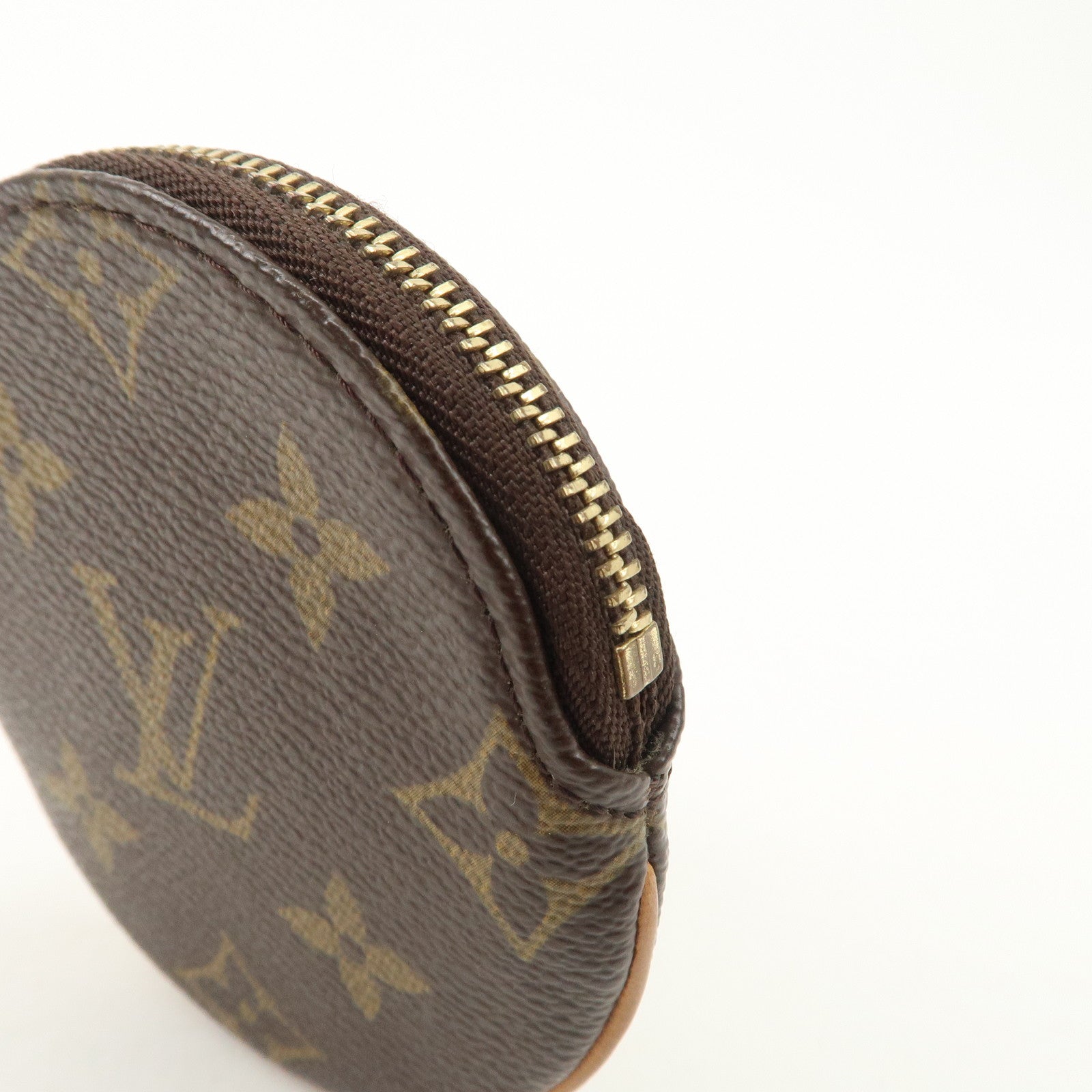 Louis Vuitton Monogram Porte Monnaie Rond Coin Case M61926 Used