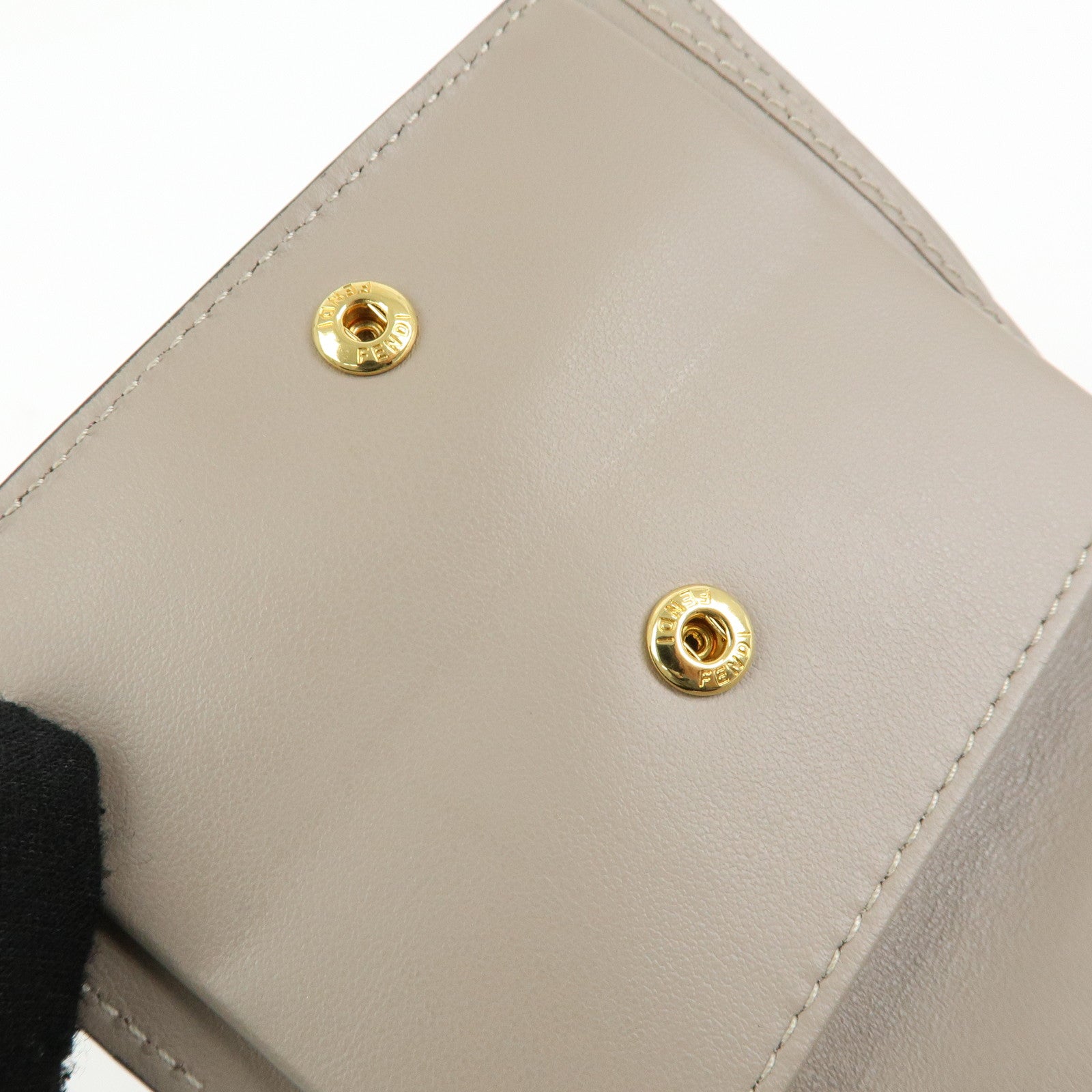 FENDI By The Way Leather Bi-fold Compact Wallet Light Pink 8M0387