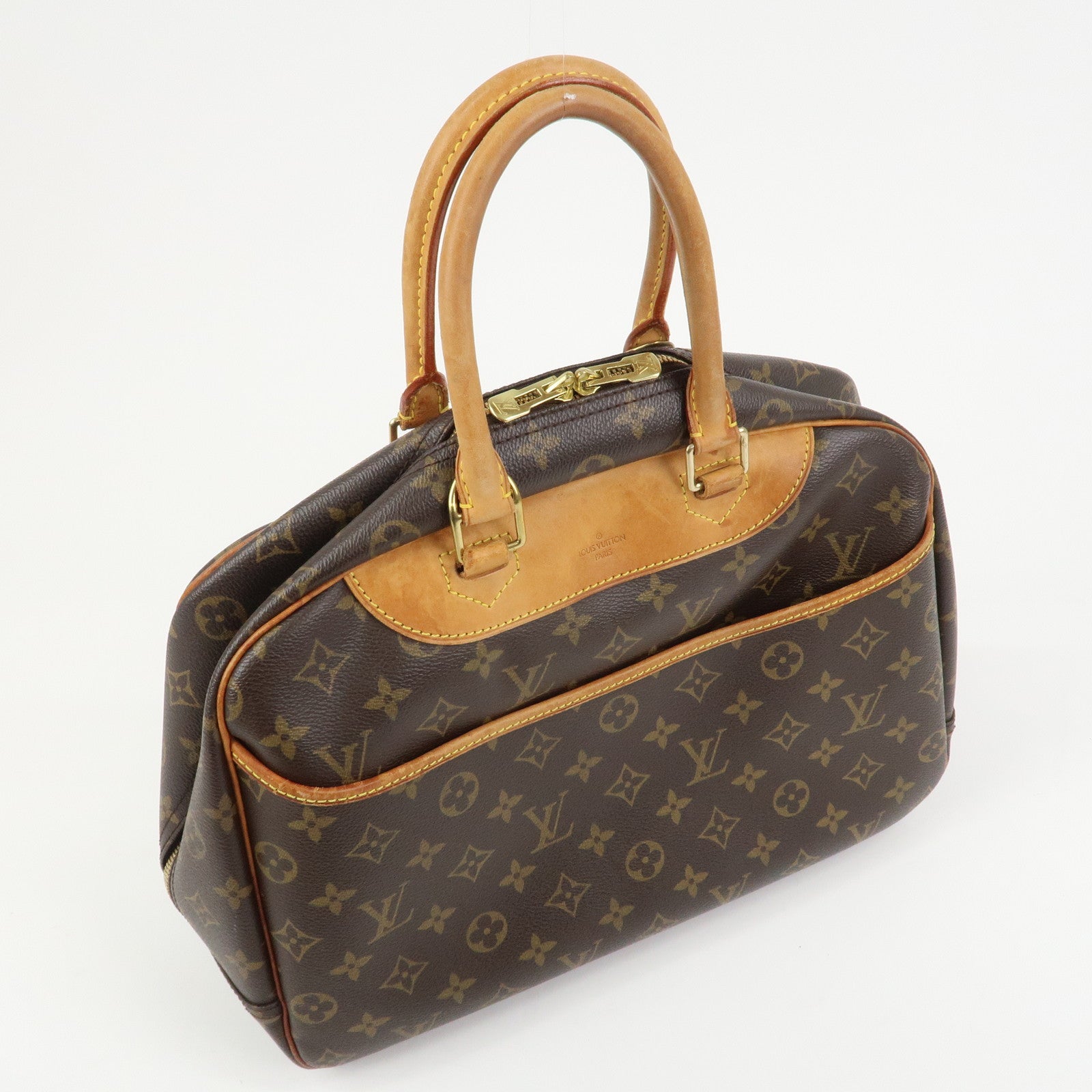 Louis Vuitton Monogram Canvas Deauville Hand Bag Brown M47270