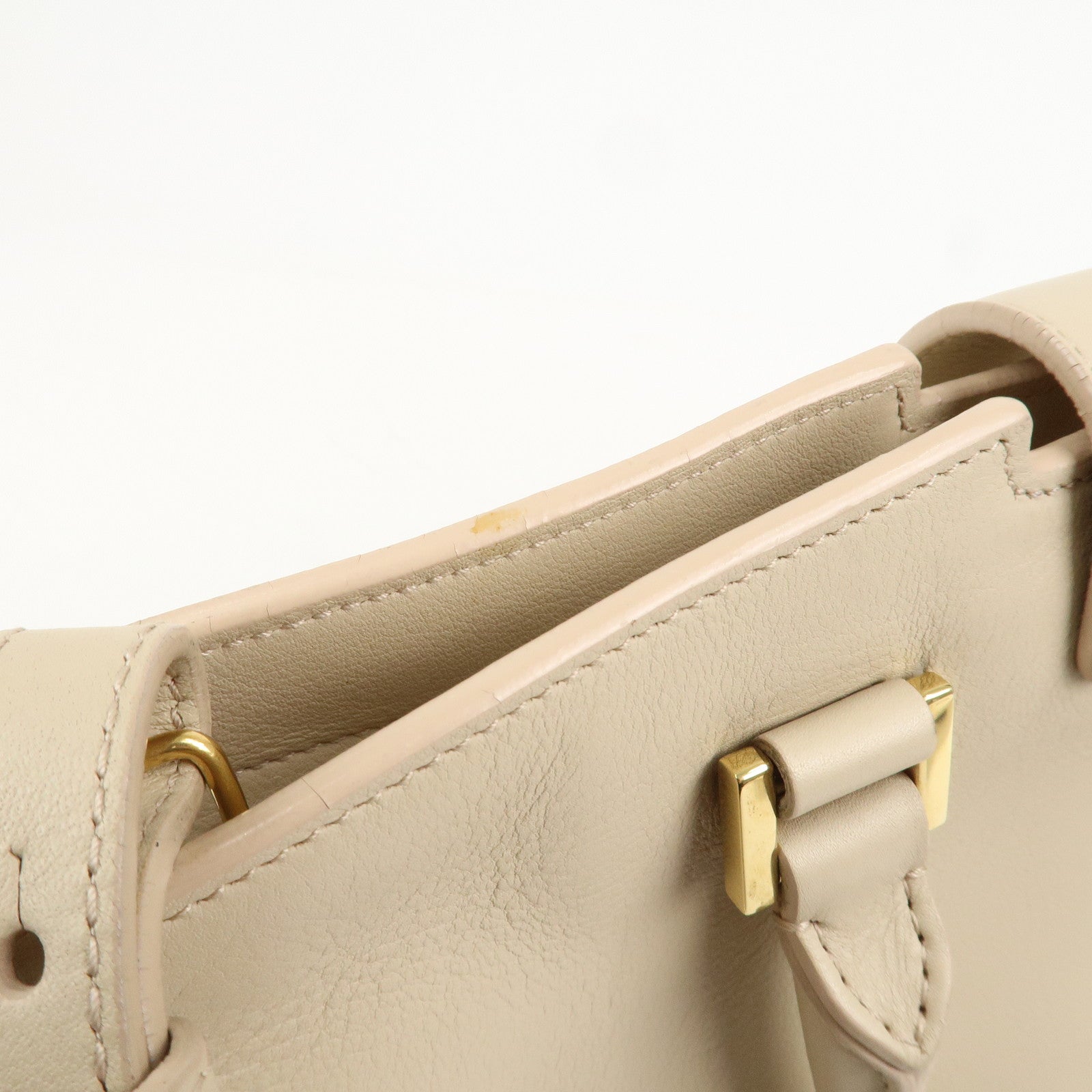 SAINT LAURENT PARIS Leather Petit Cabas Y 2WAY Bag Beige 311210