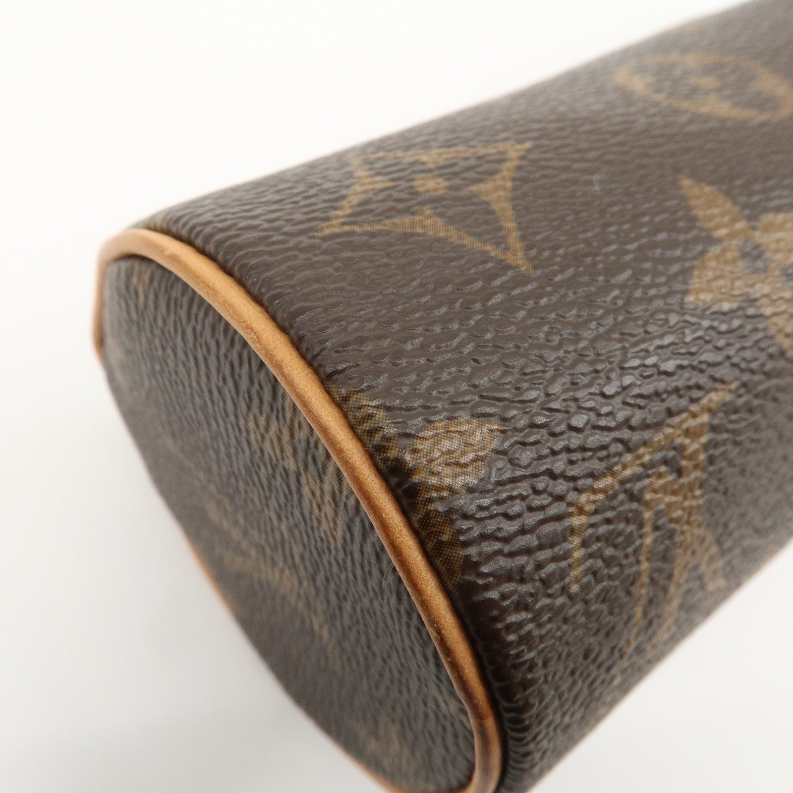 Louis Vuitton Monogram Trousse Ronde Pen Case Brown M47630