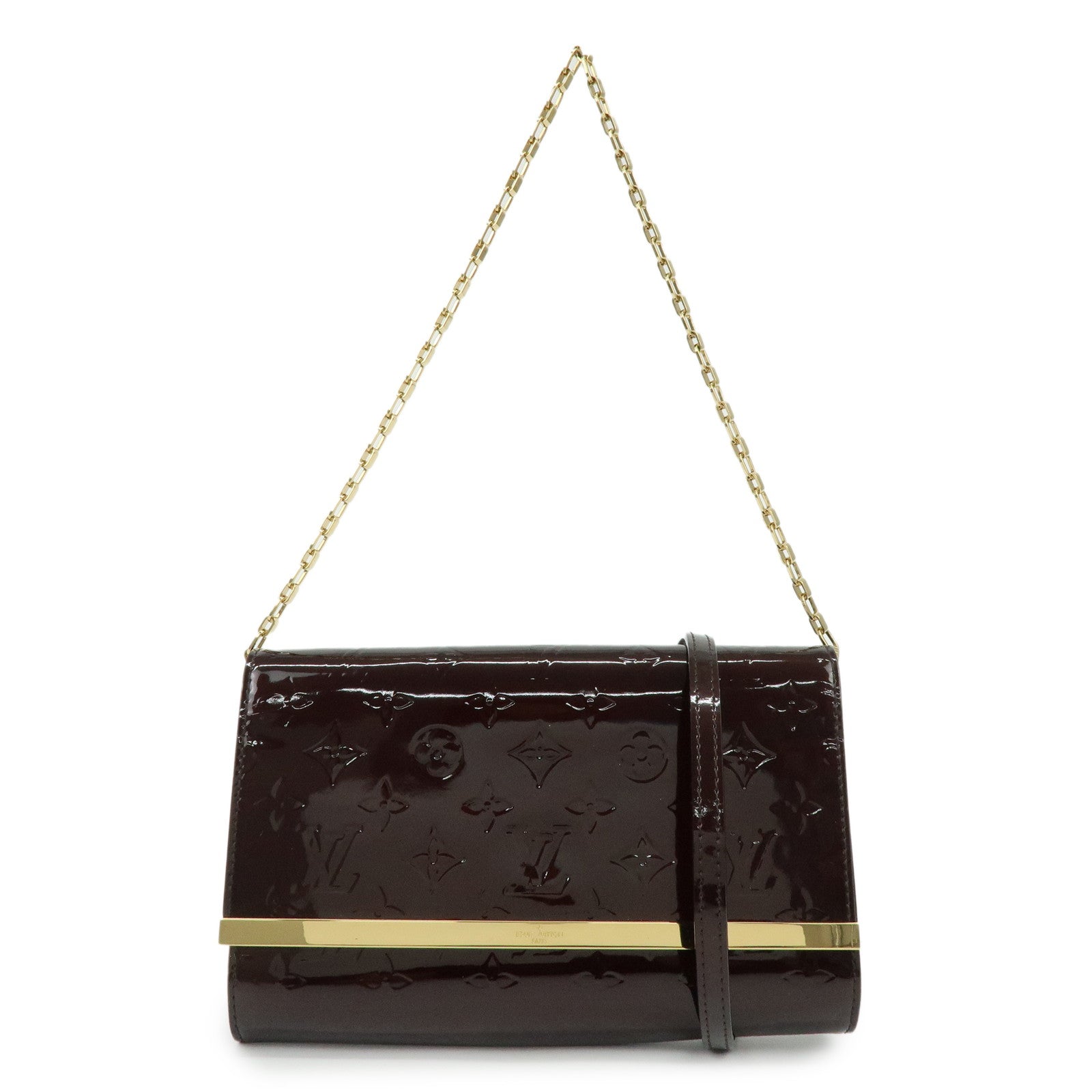 Louis Vuitton Monogram Vernis クラッチ アナ Style Amarante M90093