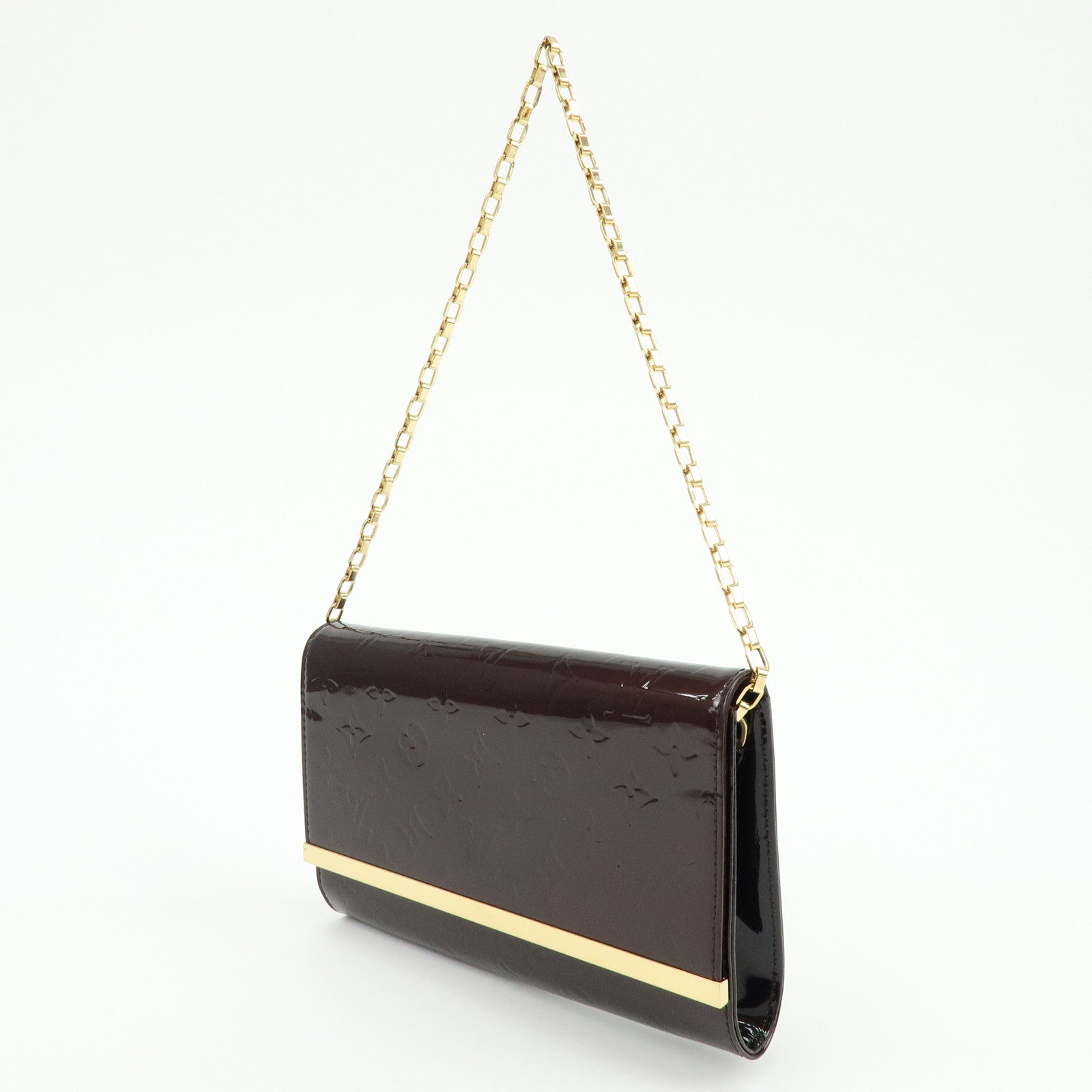 Louis Vuitton Monogram Vernis クラッチ アナ Style Amarante M90093