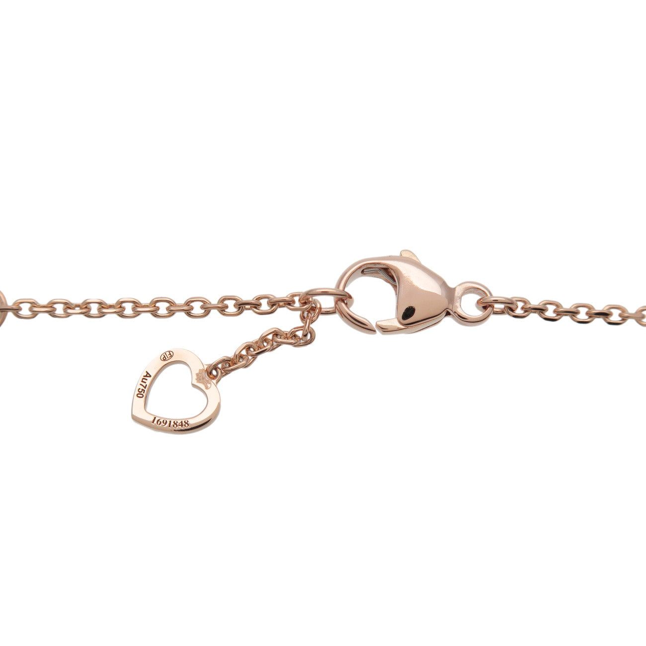 FRED Pretty Woman Diamond Shell Onyx Necklace K18 Rose Gold 7B0275