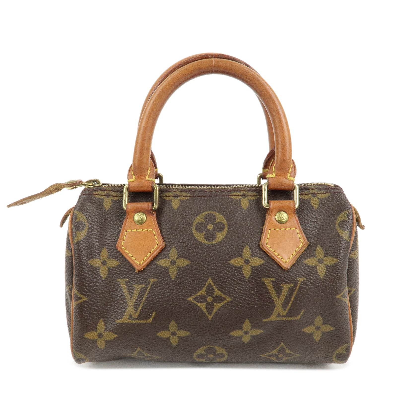 Louis Vuitton Monogram Mini Speedy Hand Bag Brown M41534