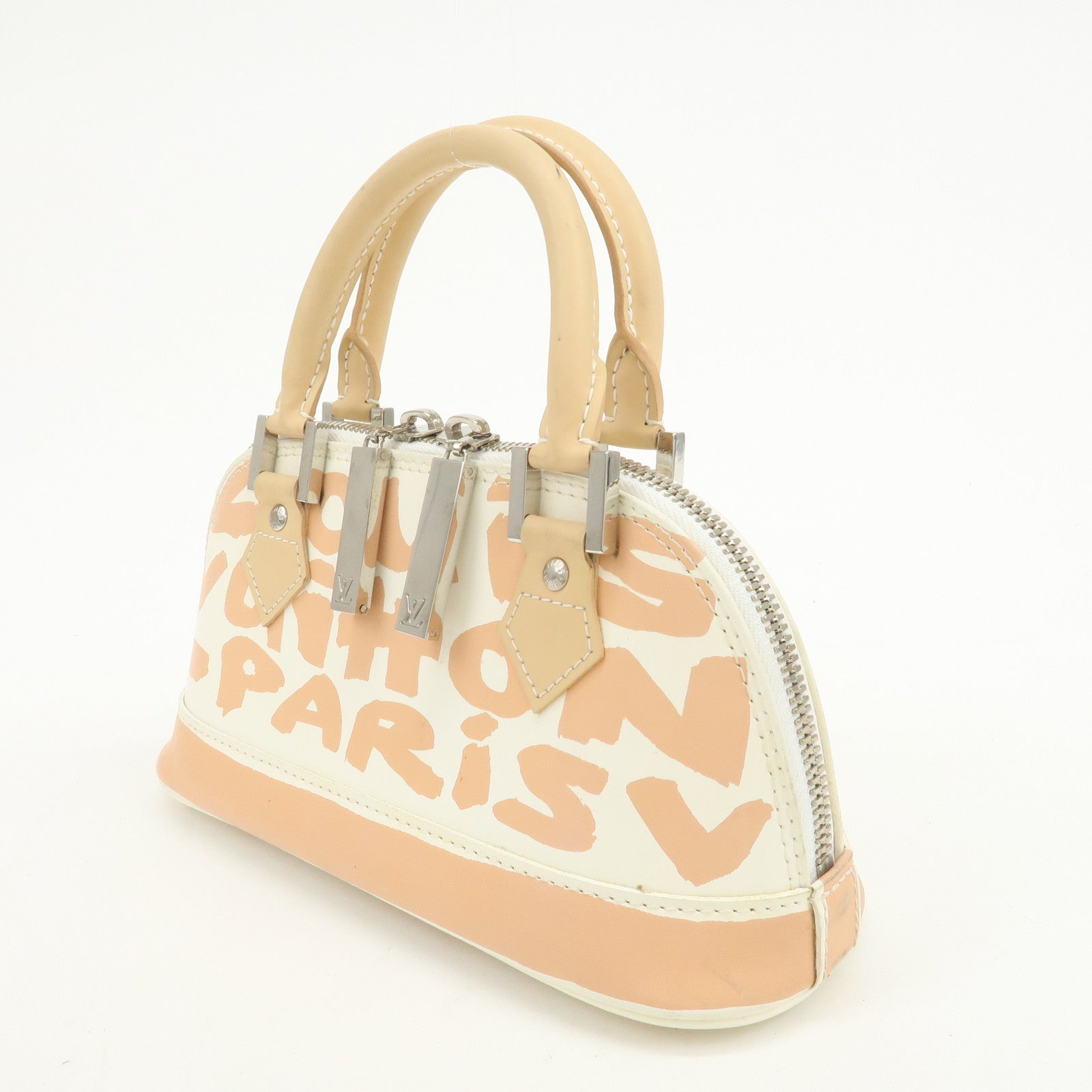 Louis Vuitton Monogram Graffiti Alma PM Hand Bag Beige Ivory M92178