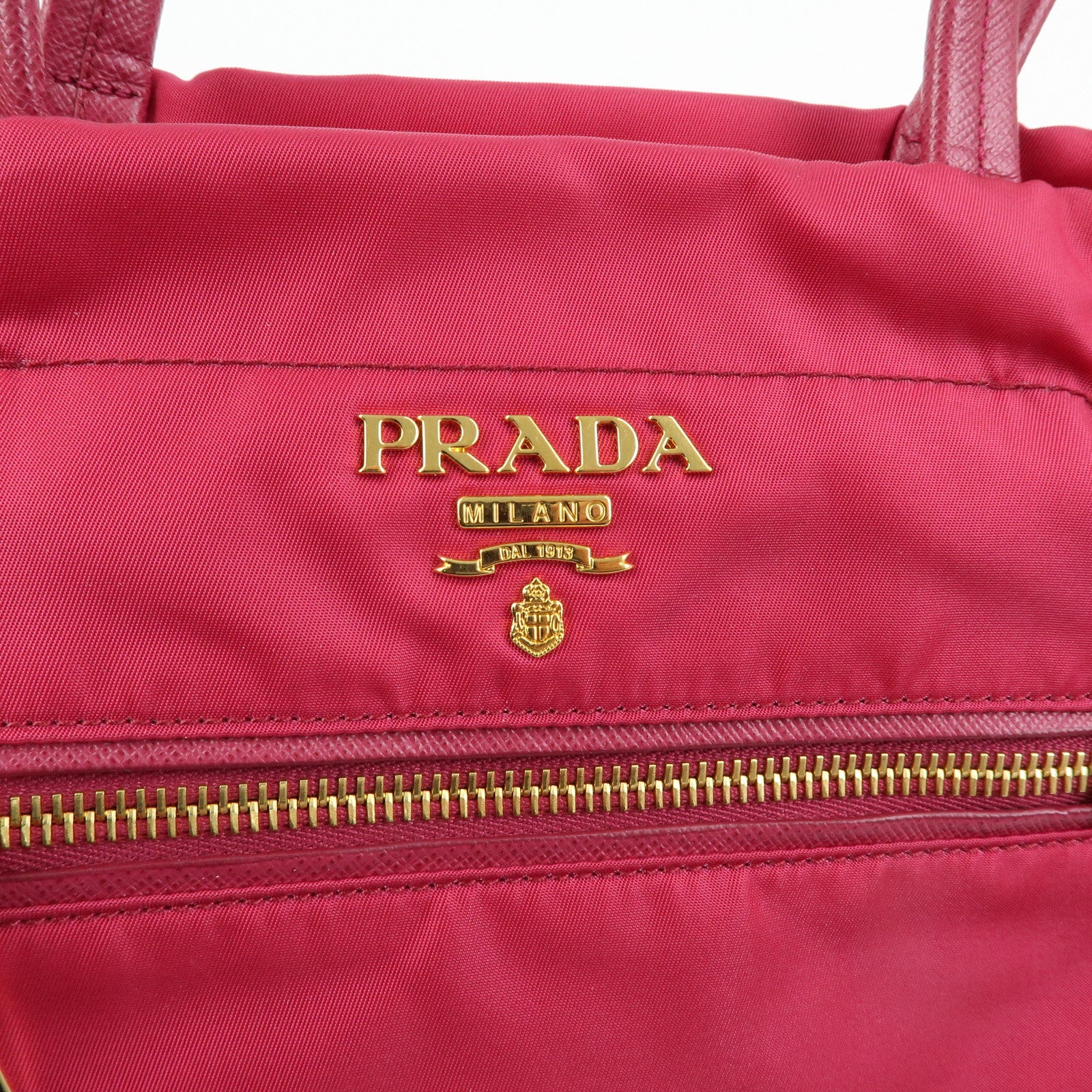 PRADA Tessuto Nylon 2Way Bag Hand Bag Shoulder Bag Pink 1BA843
