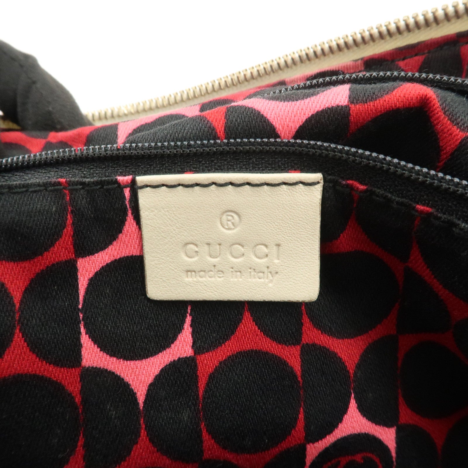 GUCCI Historia Interlocking G Leather Mini Boston Bag Ivory 181487