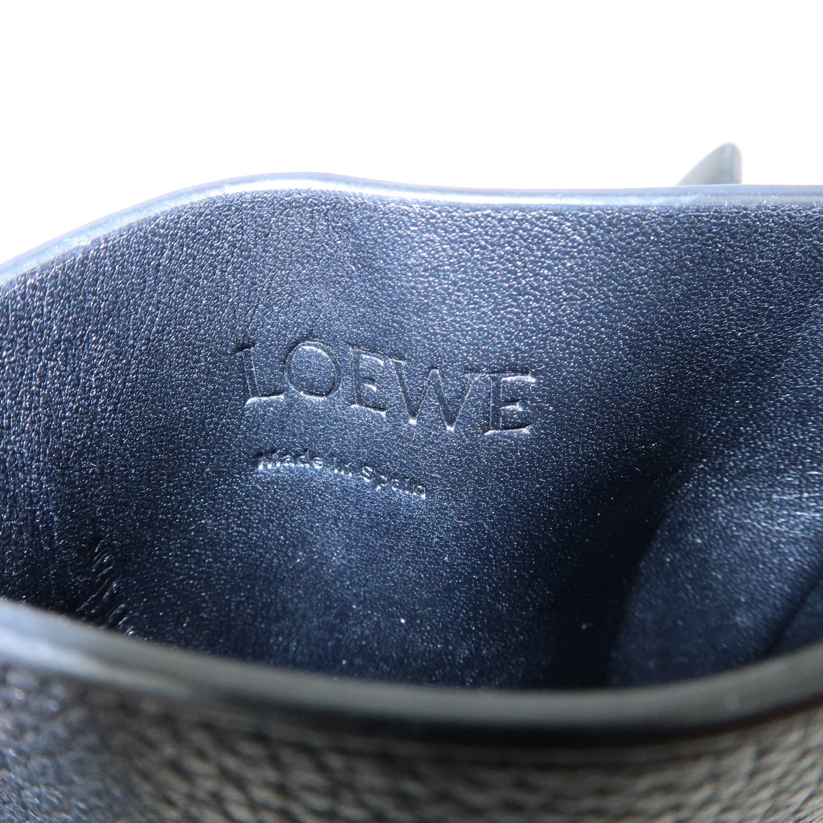 LOEWE Anagram Logo Calf Leather Shoulder Bag Crossbody Bag Black