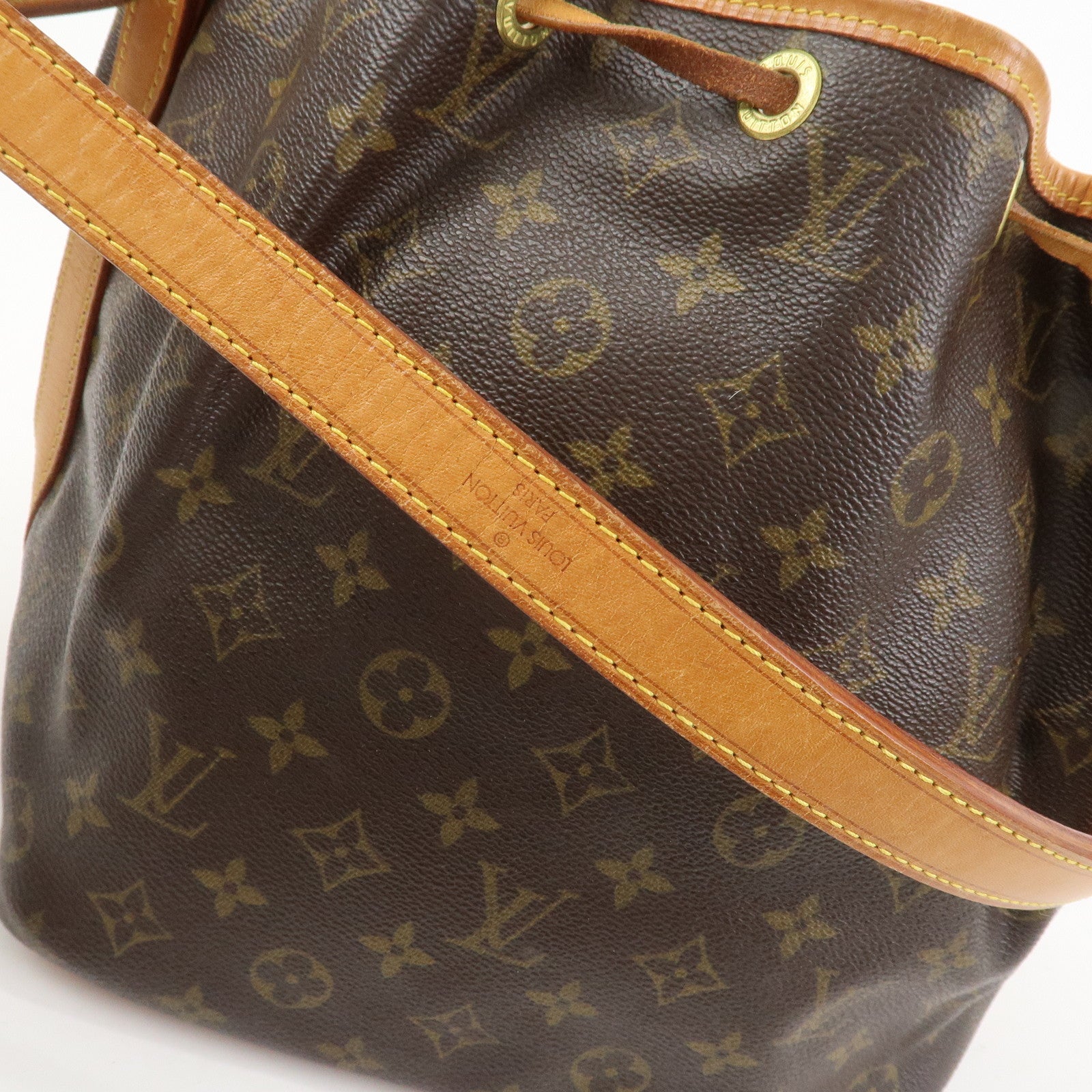 Louis Vuitton Monogram Petit Noe Shoulder Bag Brown M42226