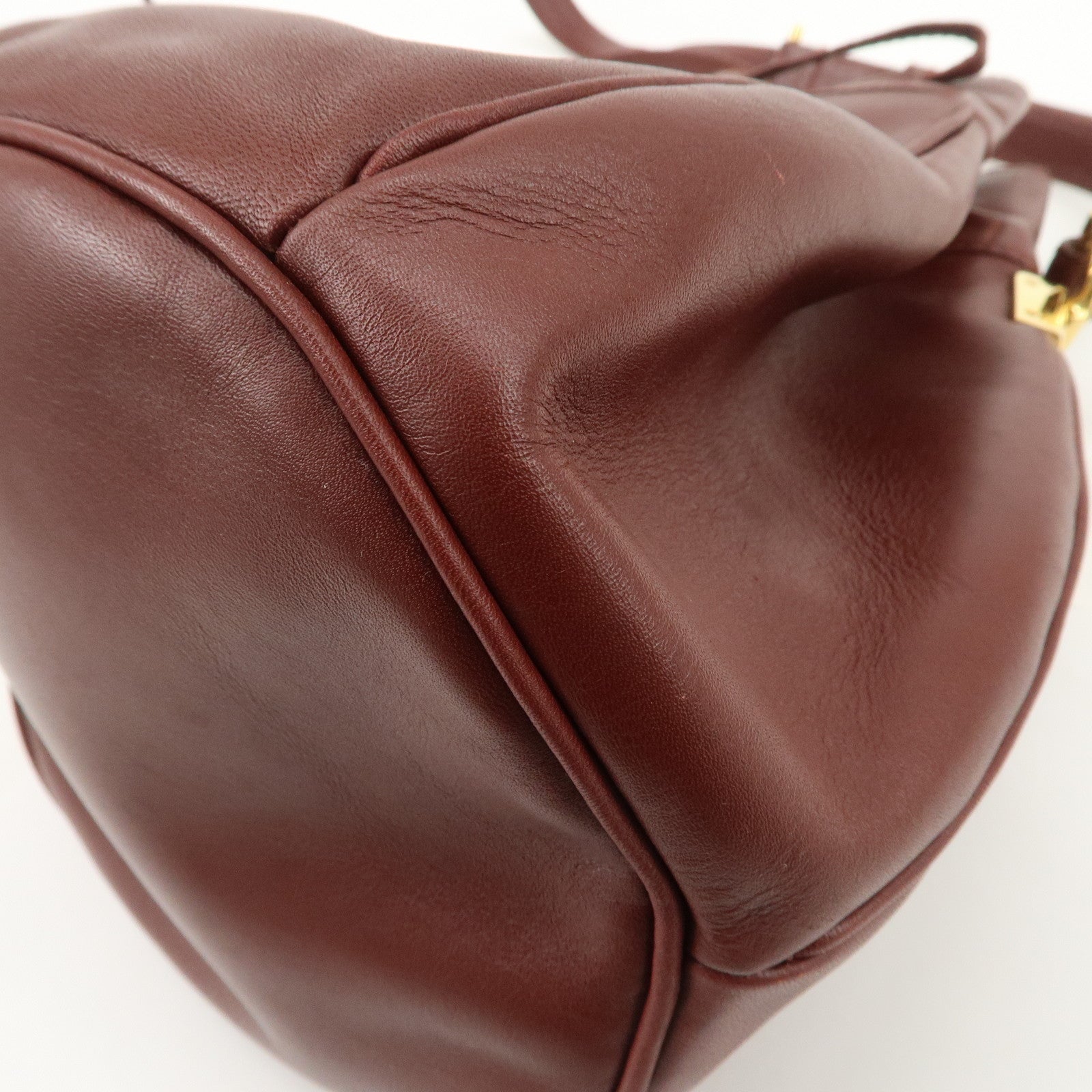Cartier Must de Cartier Calf Leather Shoulder Bag Burgundy