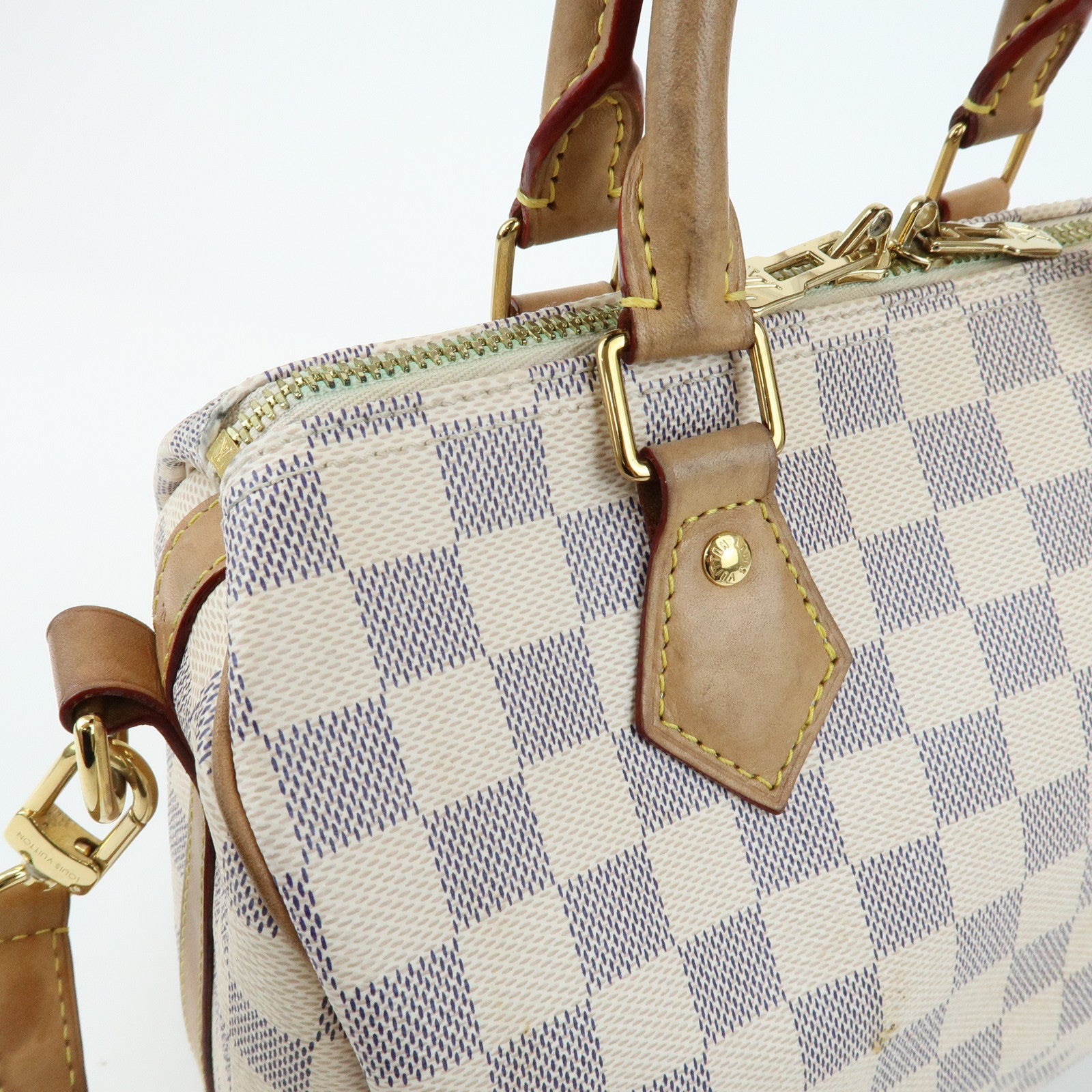 Louis Vuitton Damier Azur Speedy Bandouliere 25 Boston Bag N40608