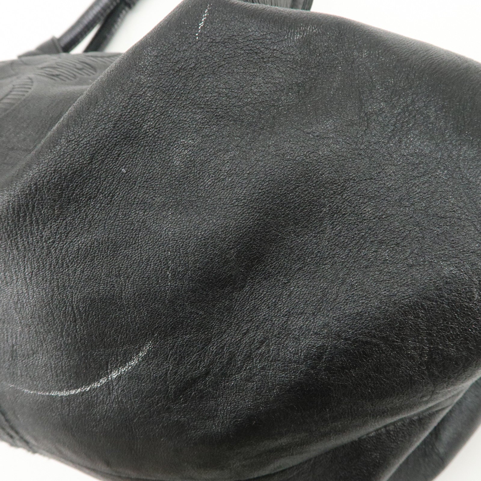 LOEWE Anagram Nappa Aire Leather Hand Bag Shoulder Bag Black