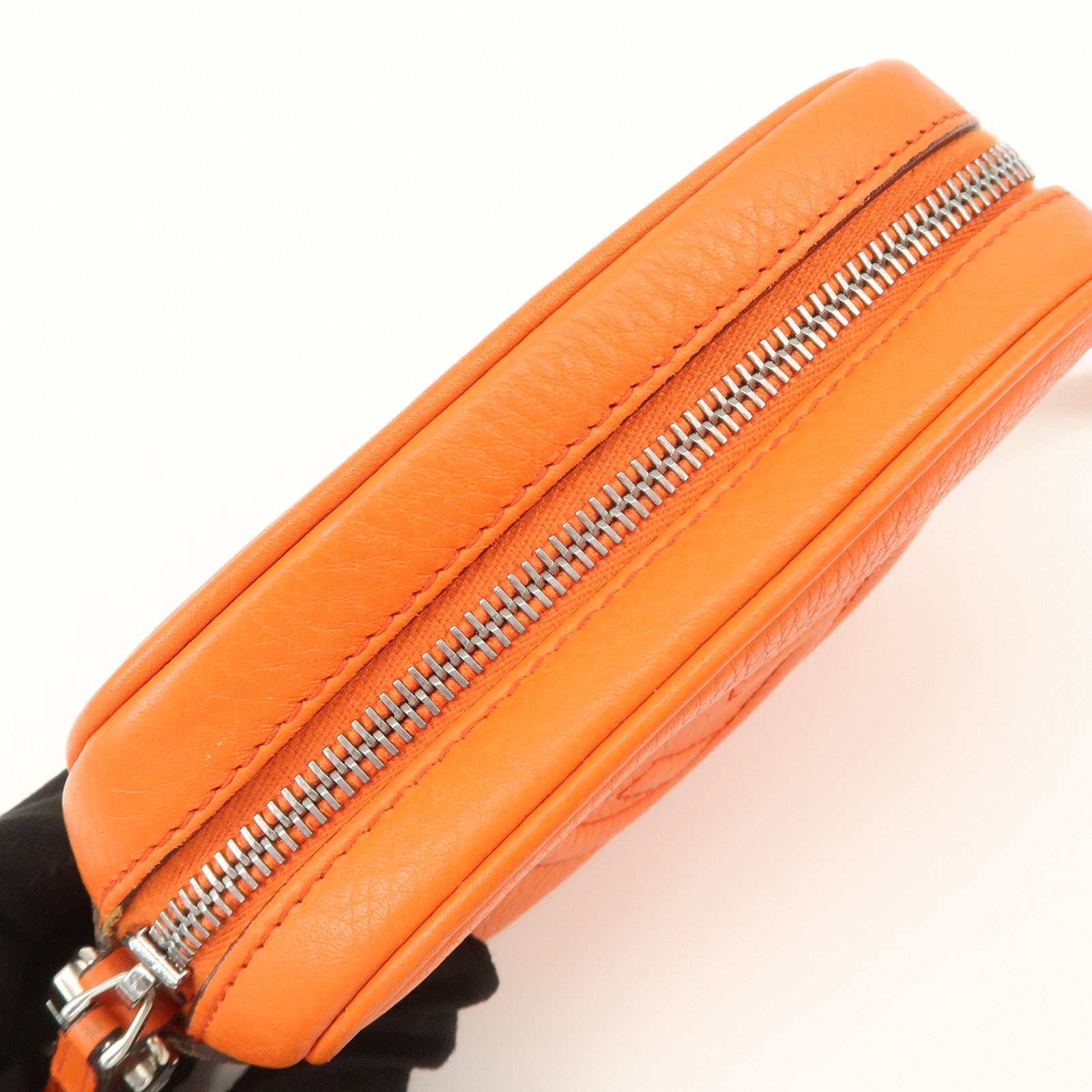 GUCCI SOHO Childrens Leather Mini Shoulder Bag Orange 355202