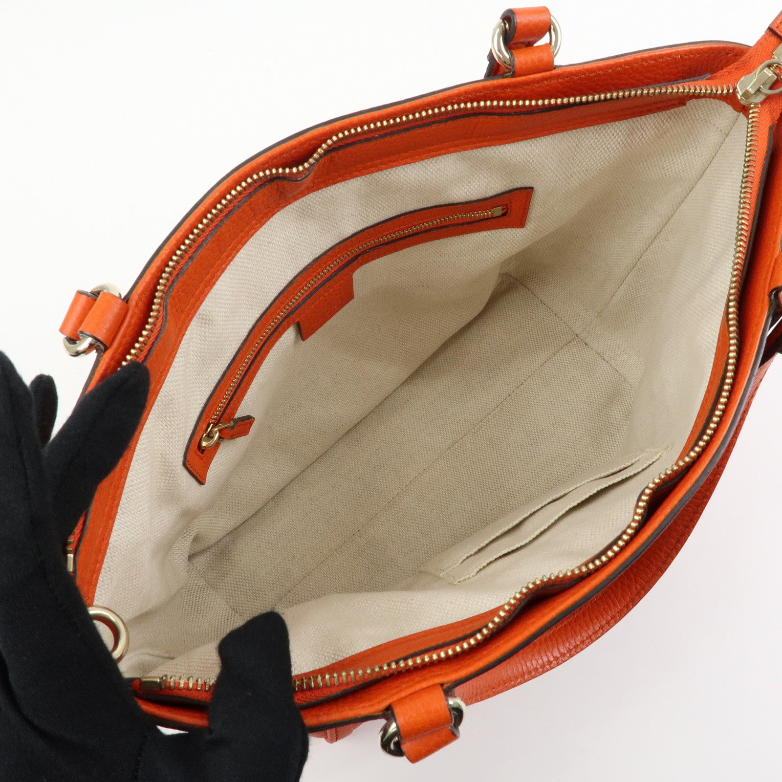 GUCCI SOHO Interlocking G Leather 2Way Bag Hand Shoulder Bag 369176