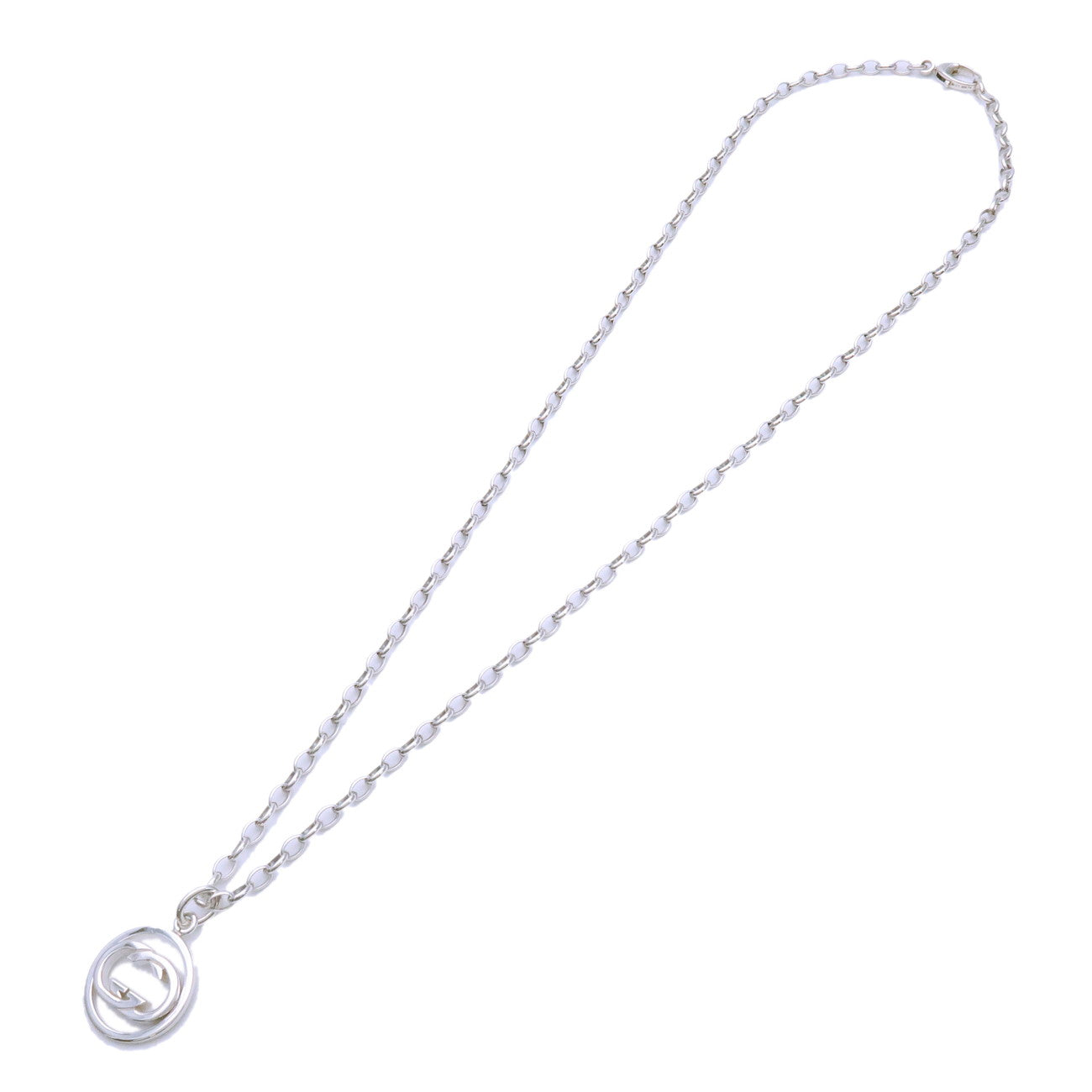 GUCCI Interlocking G Doppia G Necklace SV925 Silver 147749