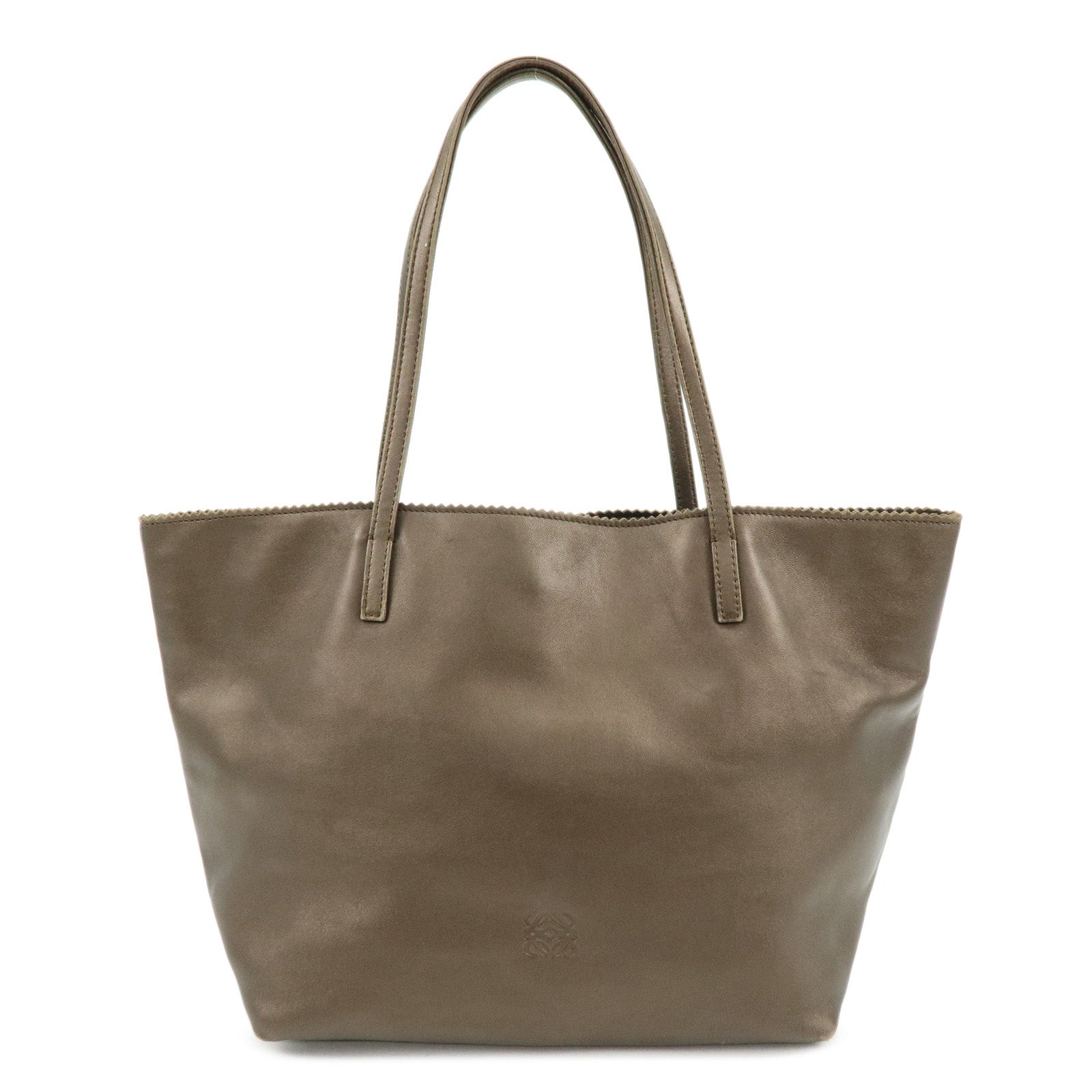 LOEWE Anagram Nappa Leather Tote Bag Hand Bag Bronze