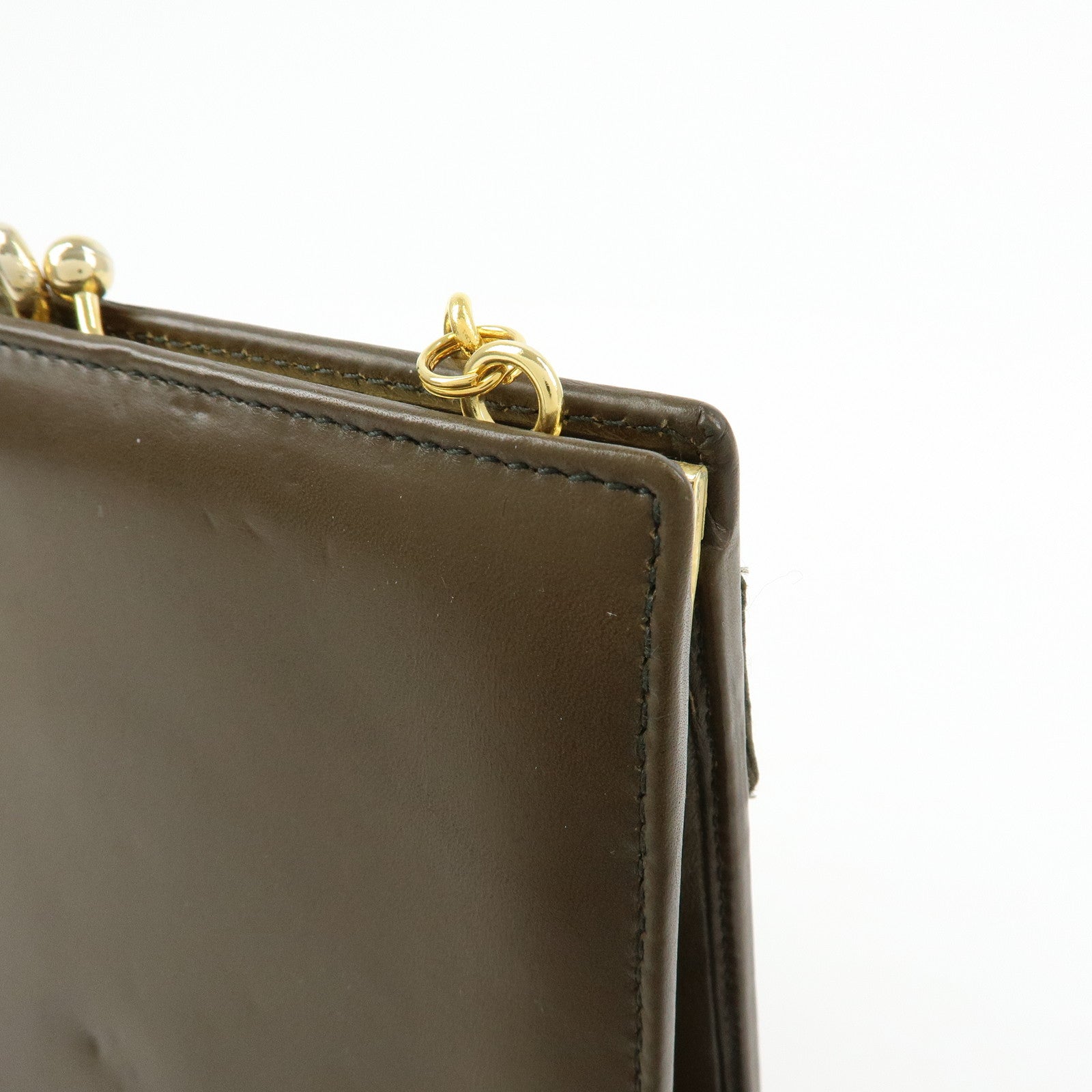 Ferragamo Vara Ribbon Leather Chain Mini Shoulder Bag Brown