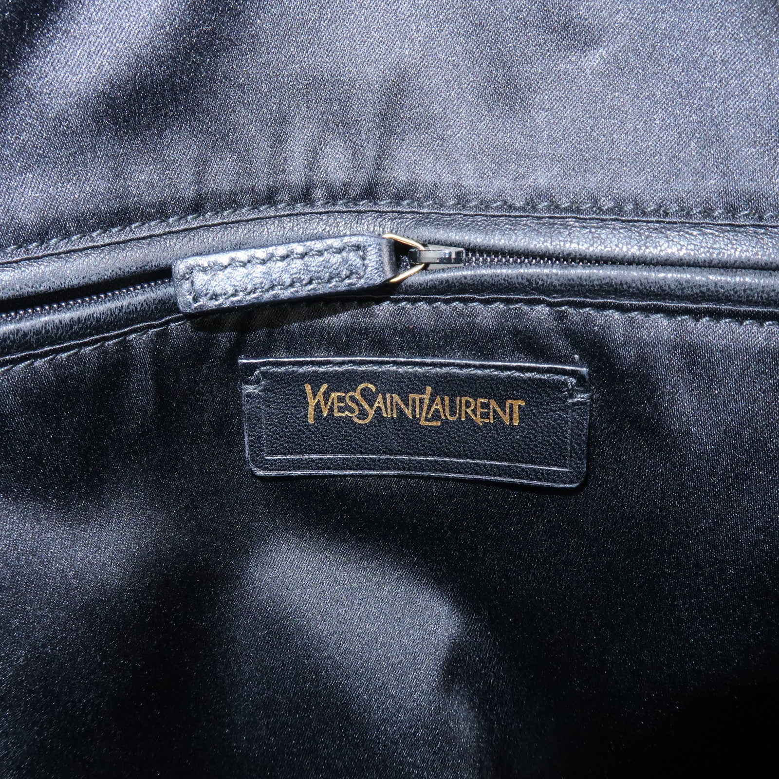 SAINT LAURENT PARIS Leather Muse Hand Bag Shoulder Bag Black