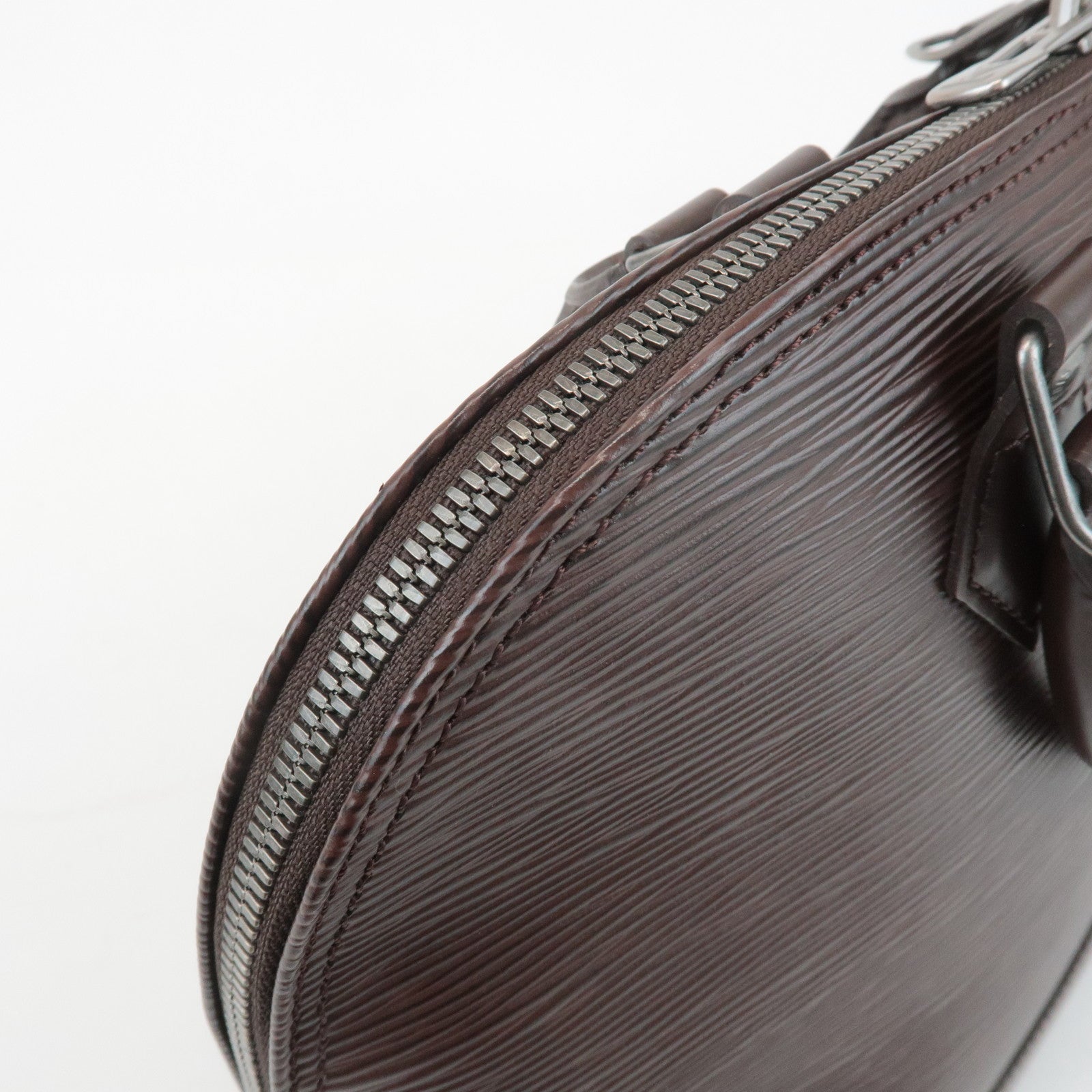 Louis Vuitton Epi Leather Alma PM Hand Bag Mocha Brown M5214D Used