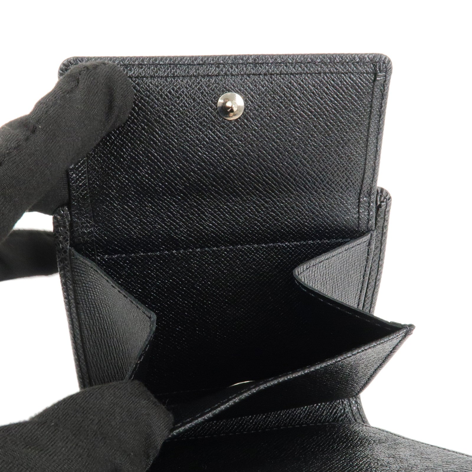 Louis Vuitton Taiga Leather Porte-billet3 Compact Wallet Ardoise MI0016