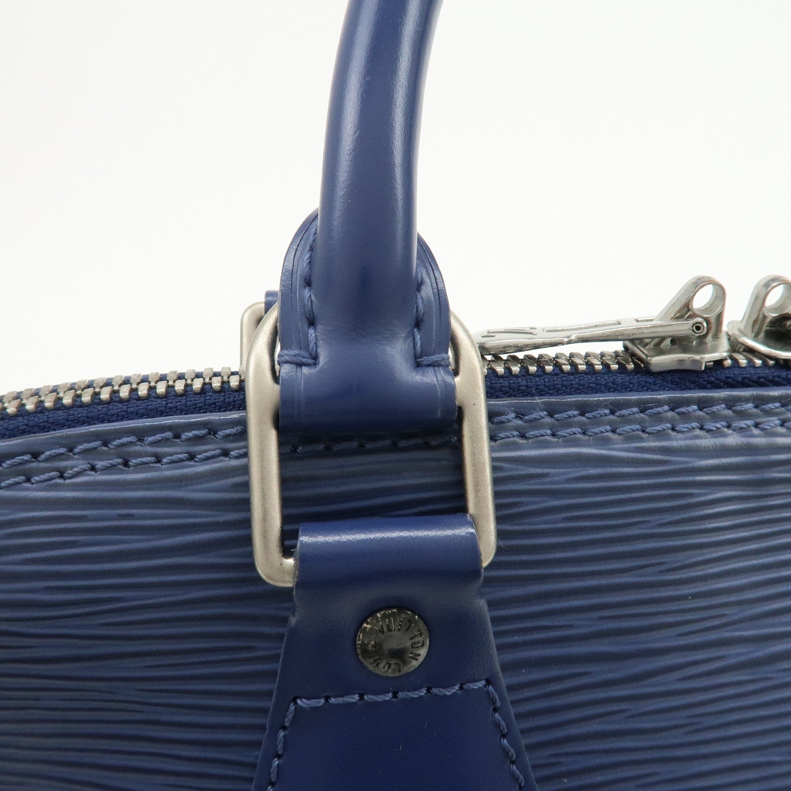 Louis Vuitton Epi Leather Alma PM Hand Bag Myrtille Blue M5214G