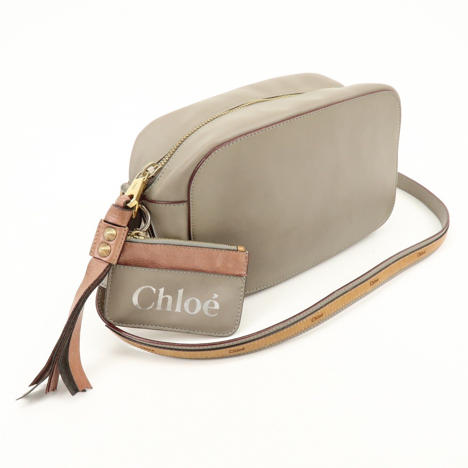 Chloe Sam Leather Shoulder Bag Crossbody Bag Brown Camel