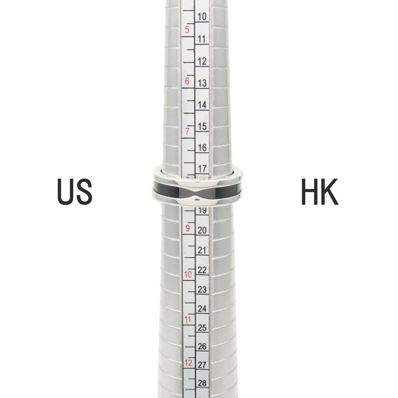 BVLGARI B-Zero1 Save the Children Ring SV925 Silver Black #58 US8