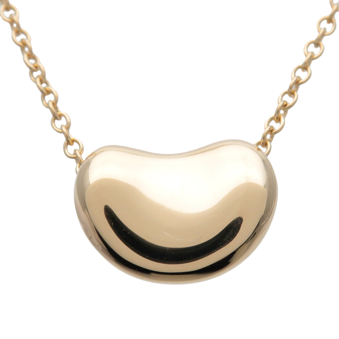 Tiffany & Co Bean Necklace Small K18YG 750YG Yellow Gold