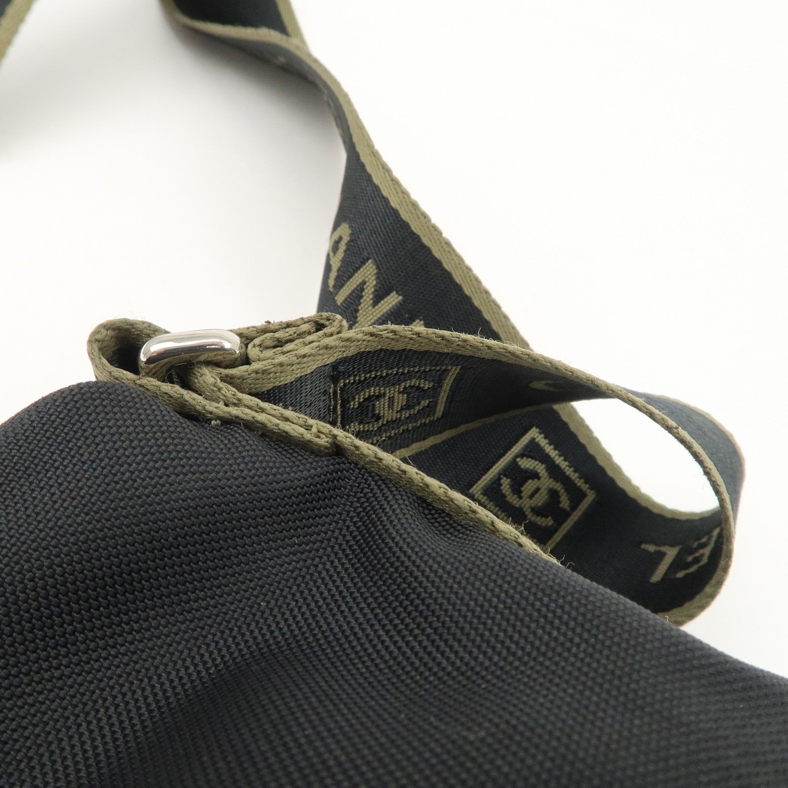 CHANEL Chanel Sports Line Nylon Shoulder Crossbody Bag Khaki 10462052 Used