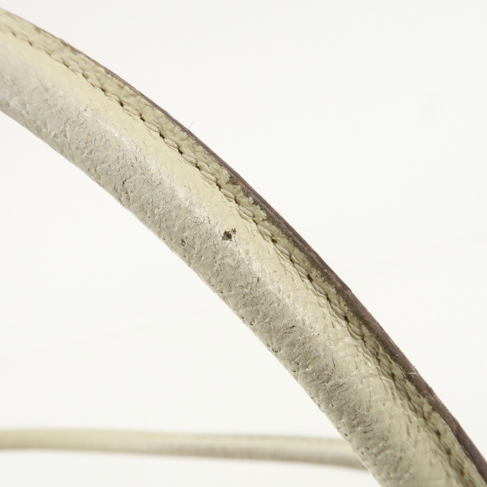 GUCCI Jackie Leather Shoulder Bag Hand Bag Ivory Silver HDW Used