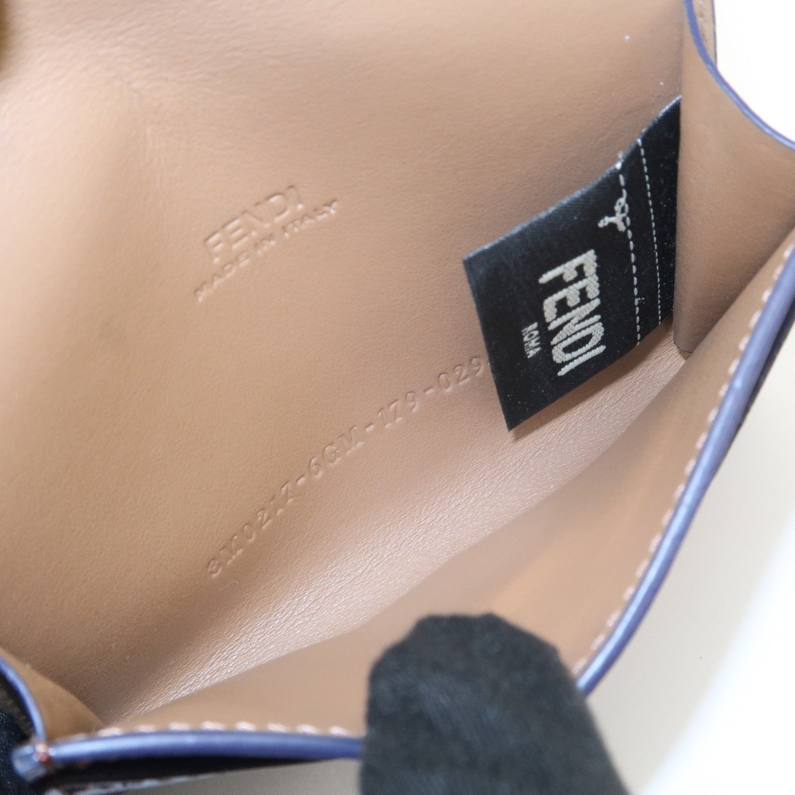 FENDI By The Way Leather Card Case Bordeaux 3M0217