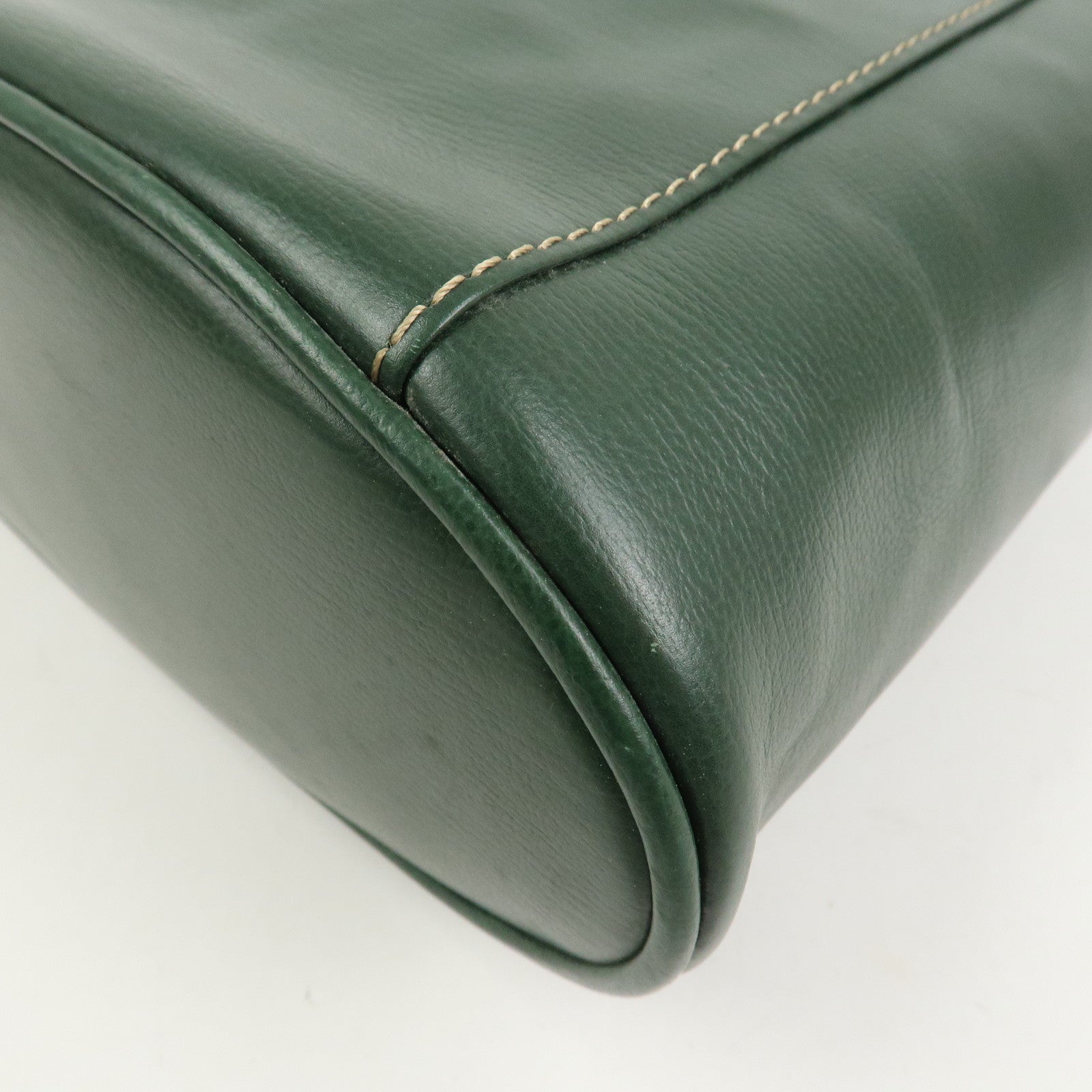 LOEWE Velazquez Calf Leather Hand Bag Vanity Bag Green