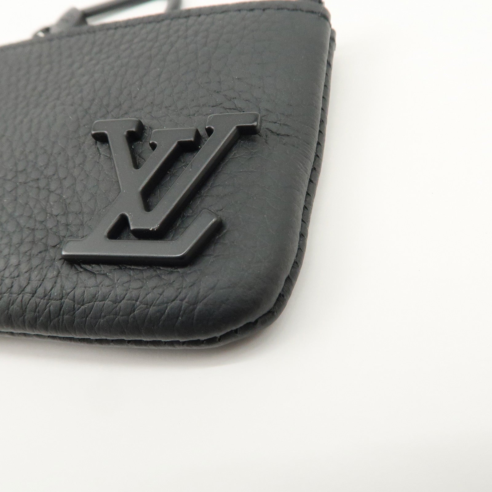Louis Vuitton Aerogram Pochette Cles Coin Case Noir Black M81031 Used
