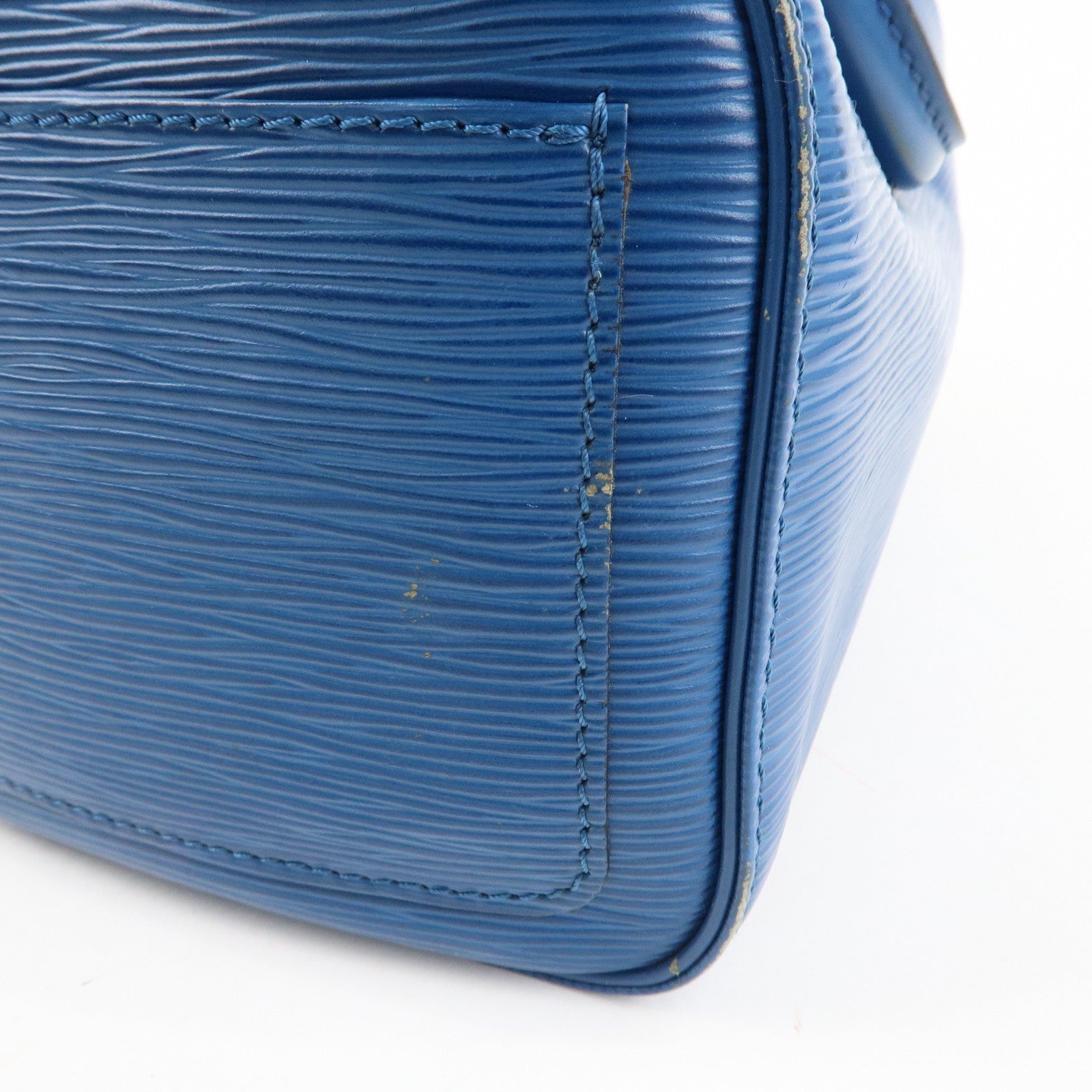 Louis Vuitton Epi Speedy 25 Hand Bag Boston Bag Blue M43015 Used