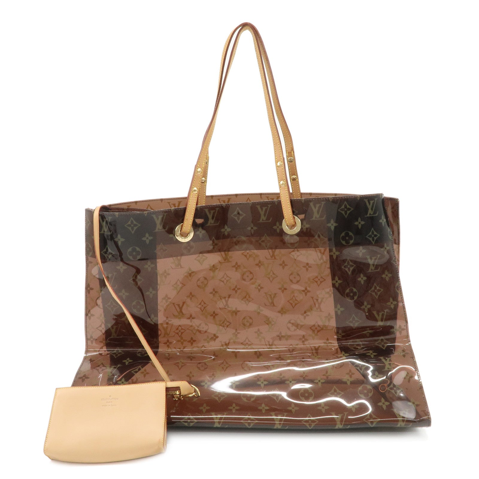 Louis Vuitton Monogram Cabas Cruise Vinyl Tote Bag Brown M50500 Used