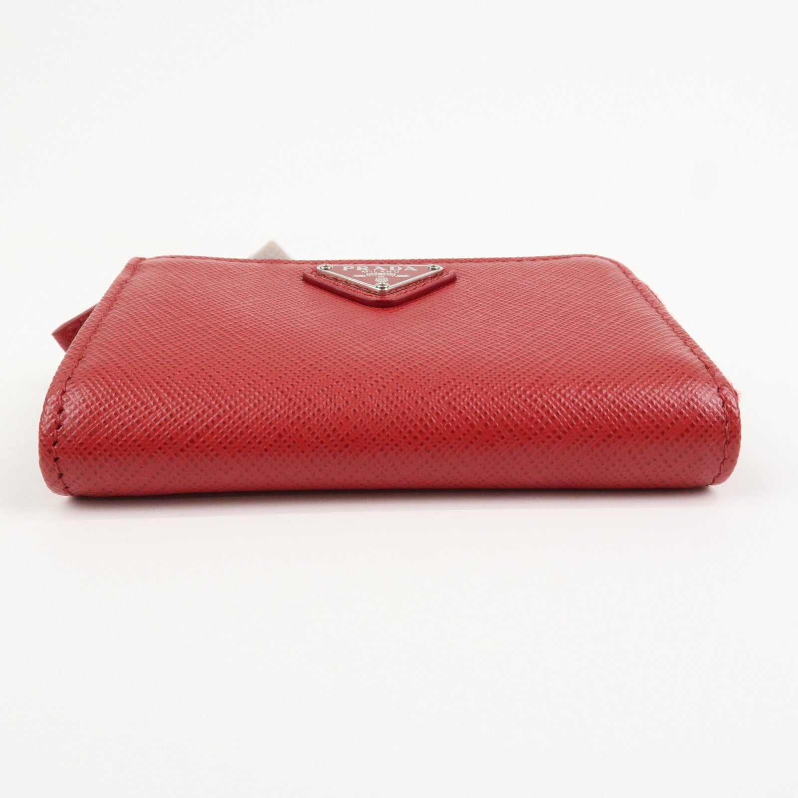 PRADA Saffiano Leather Triangle Logo Coin Case Coin Purse 2TT085