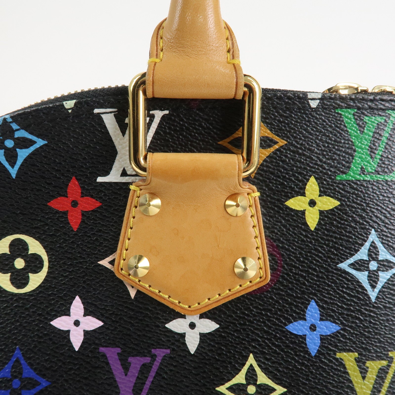 Louis Vuitton Monogram Multicolor Alma Hand Bag Noir M92646