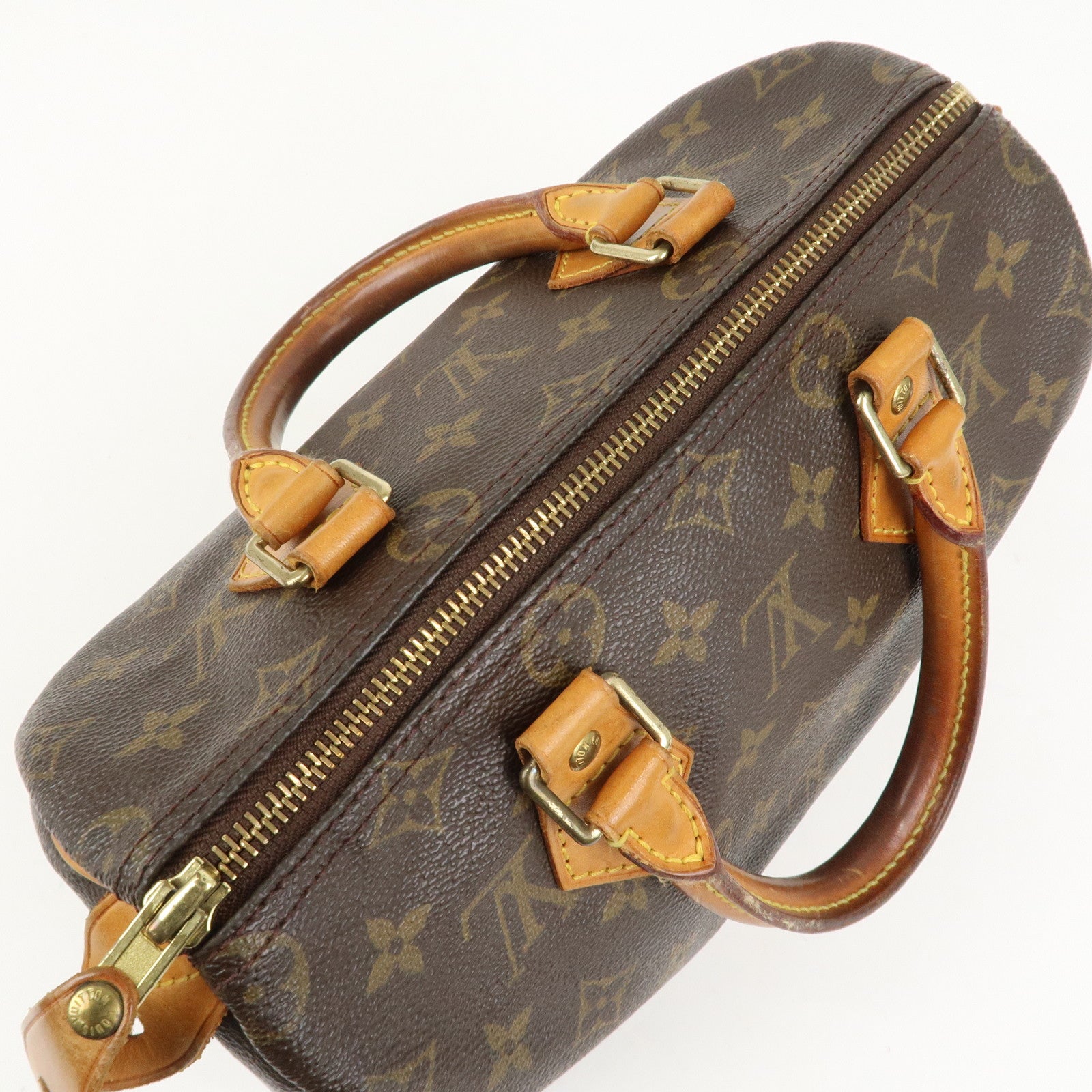 Louis Vuitton Monogram Speedy 25 Boston Bag Hand Bag Brown M41528