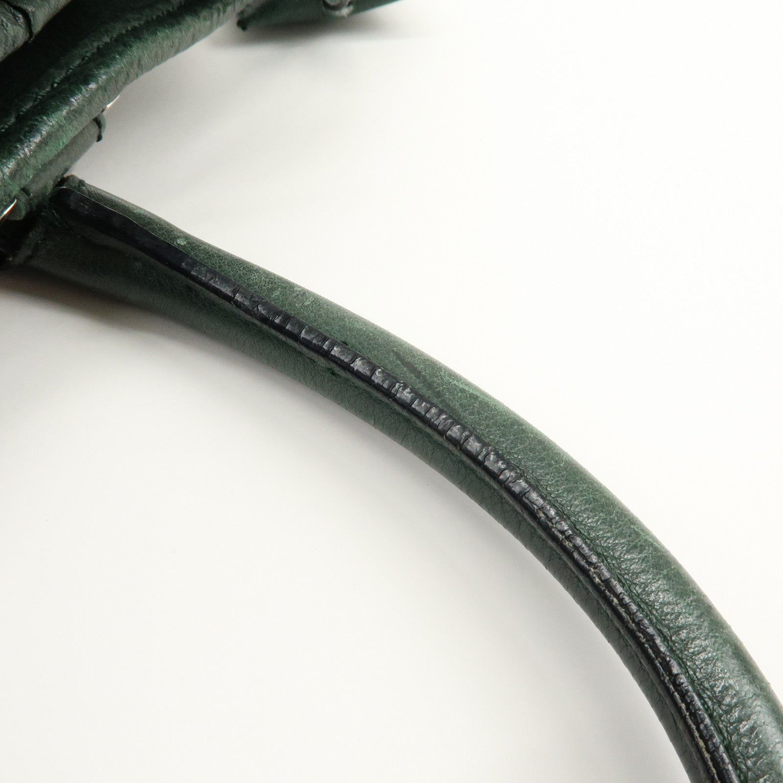 LOEWE Anagram Leather Tote Bag Hand Bag Green