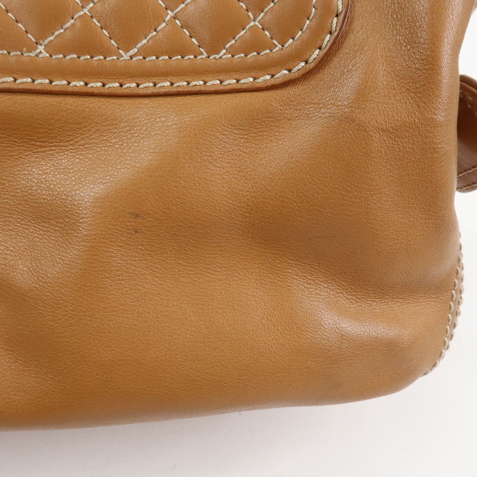 CELINE Macadam Leather Boogie Bag Hand Bag Tote Bag Brown