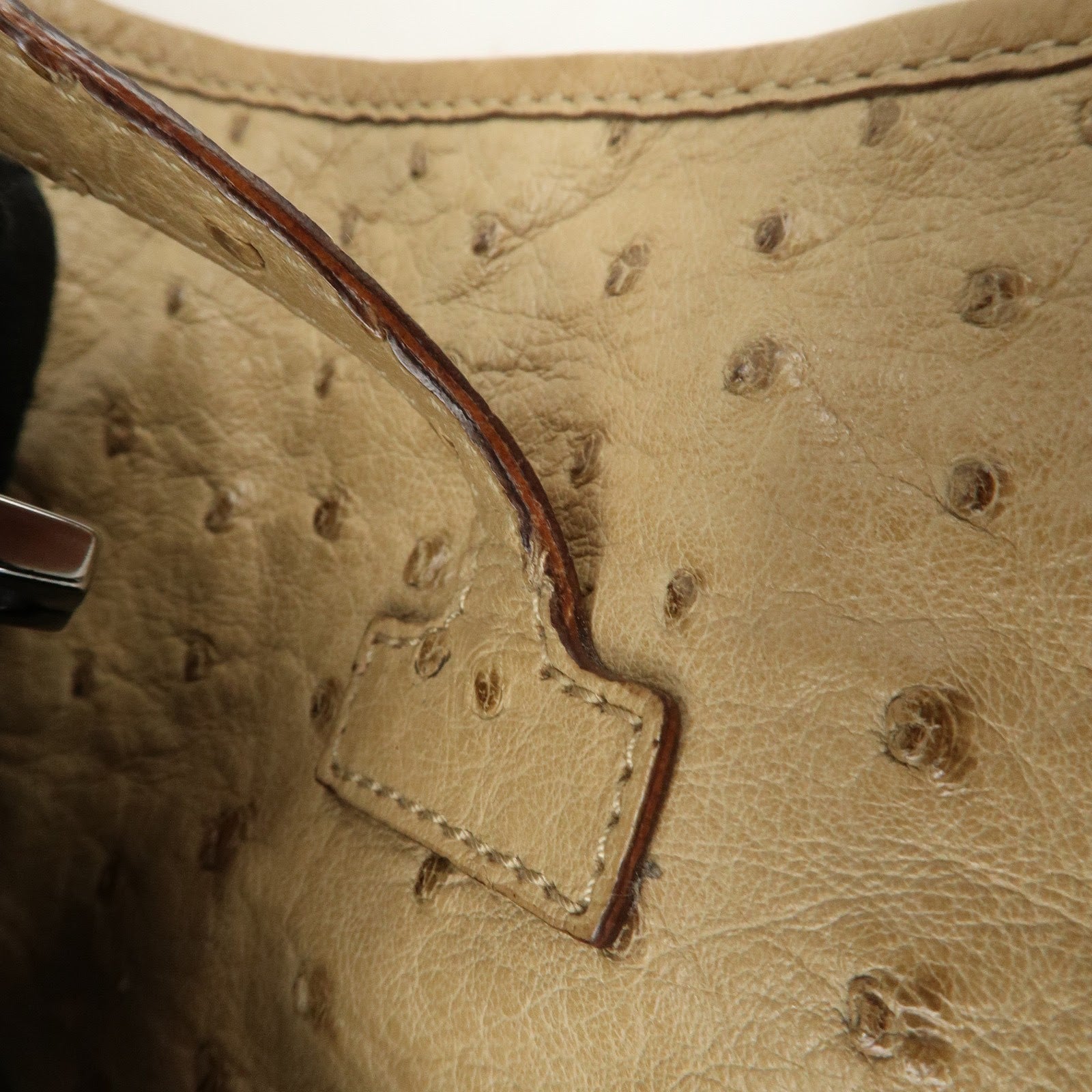 GUCCI Kandensky Leather Shoulder Bag Hand Bag Beige 001・4057