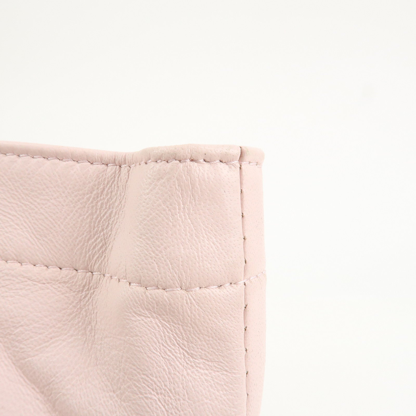 VALENTINO Leather Ribbon Motif Tote Bag Hand Bag Shoulder Bag Pink