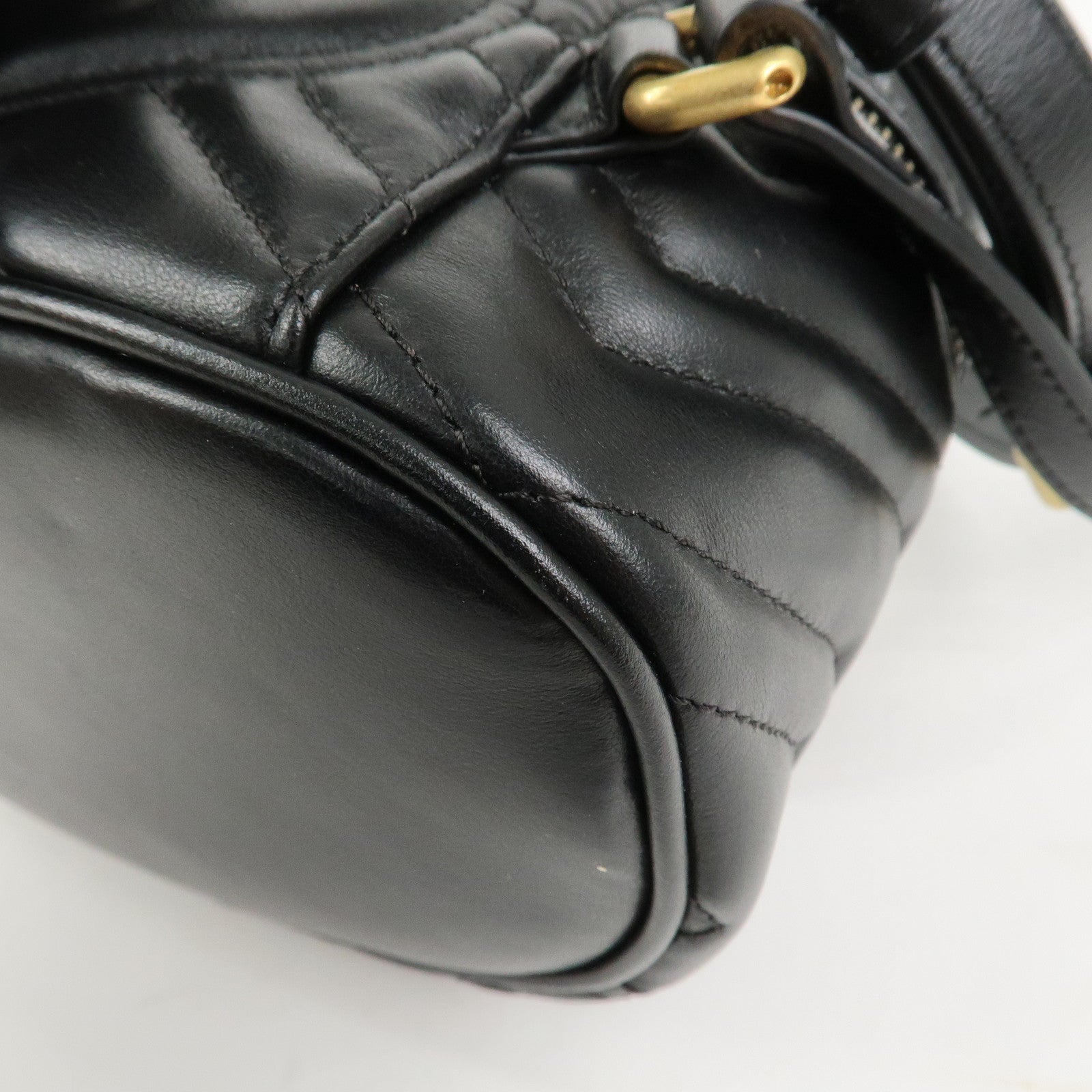 GUCCI GG Marmont Leather Mini Backpack Rucksack Black 598594