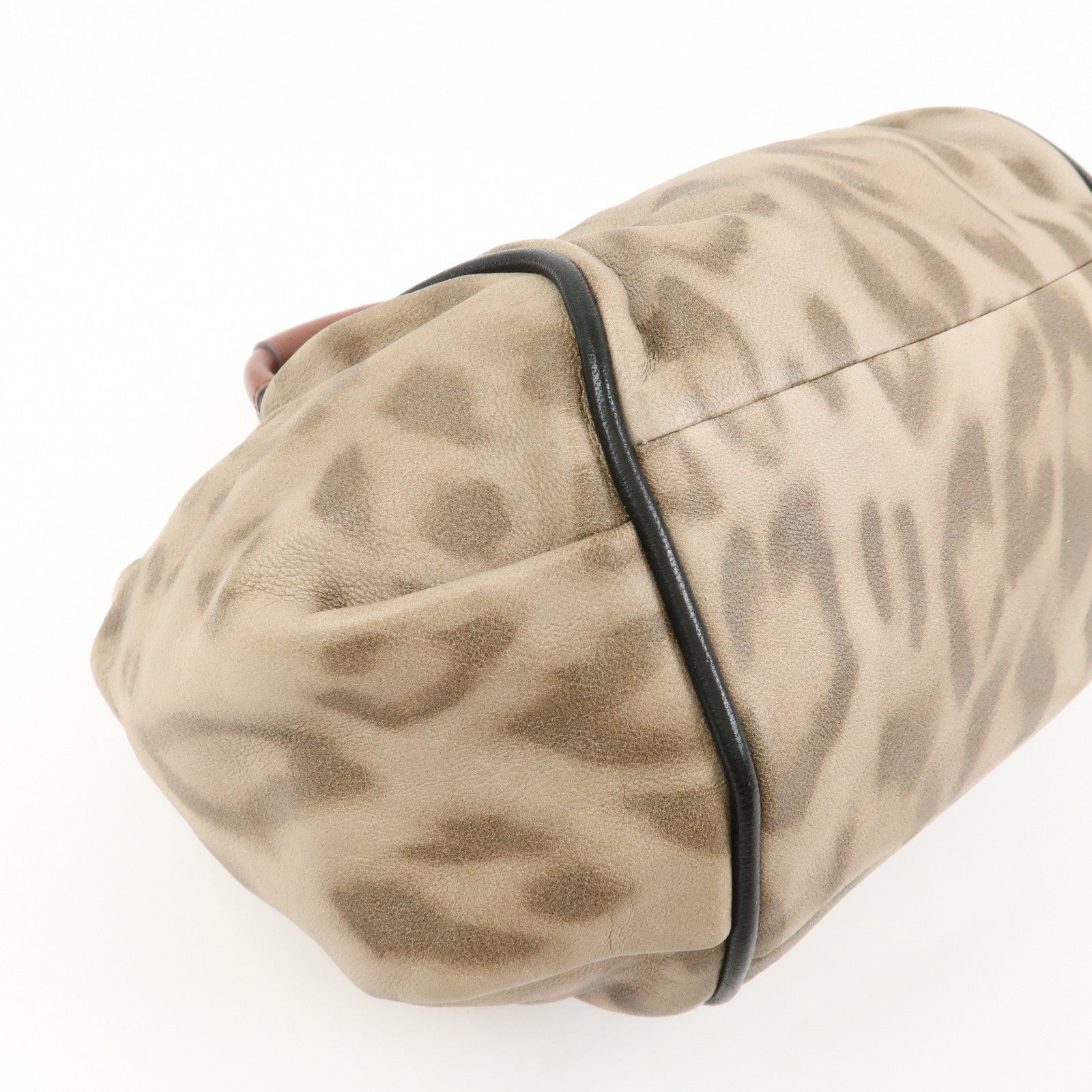 Chloe Logo Leather ETHEL 2Way Bag Hand Bag Shoulder Bag Leopard