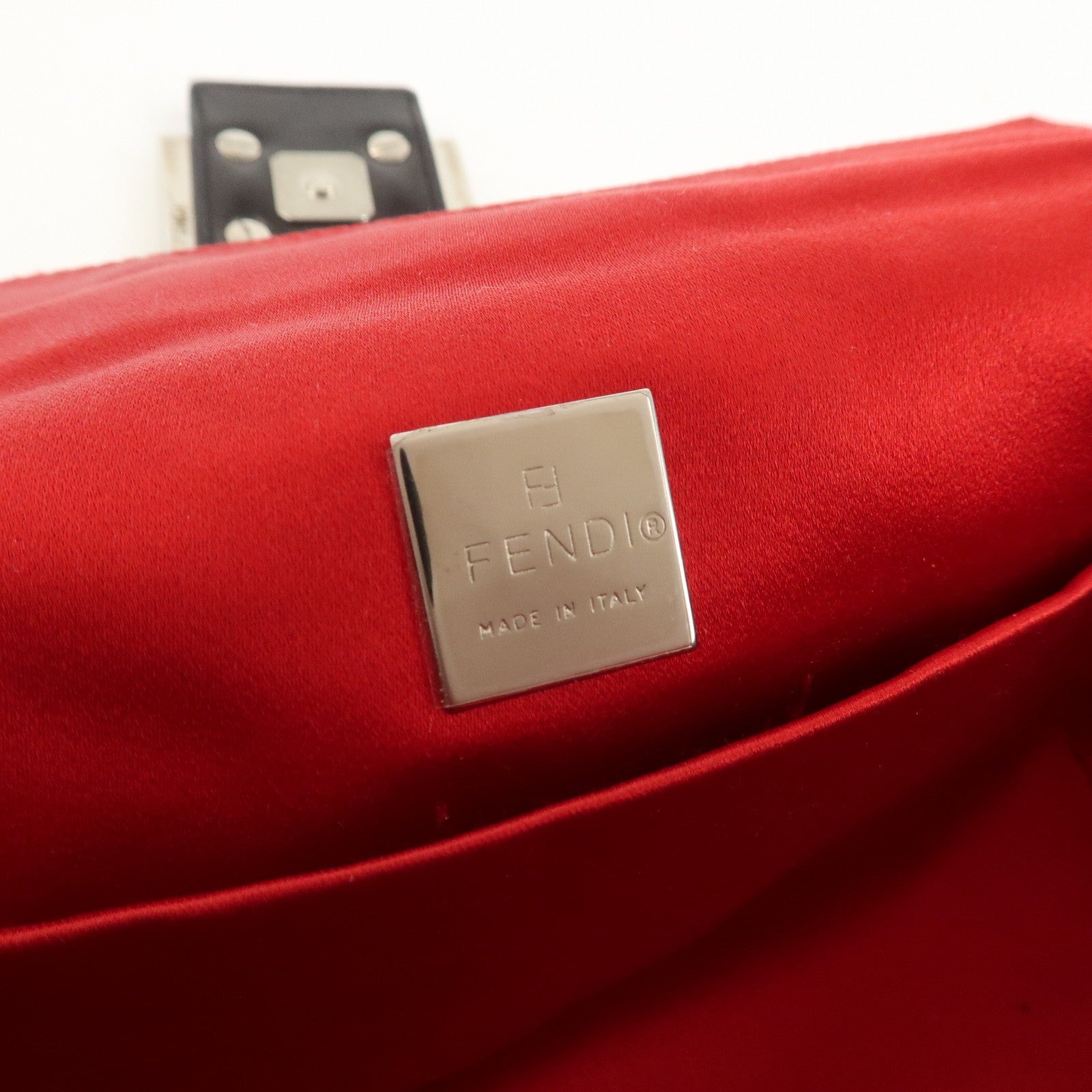 FENDI Nappa Leather Hand Bag Shoulder Bag Black 10163350001