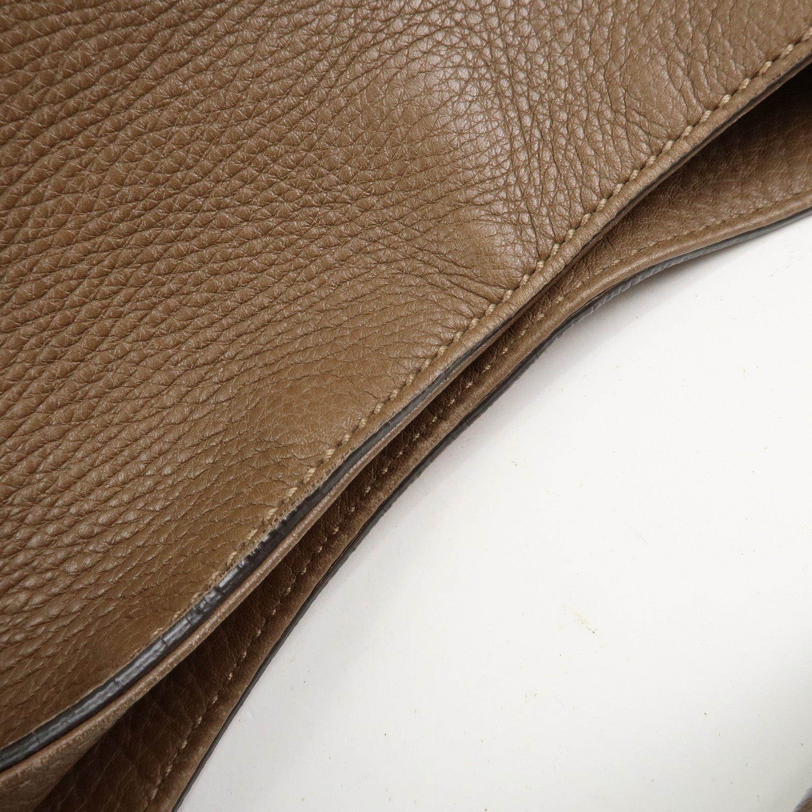 GUCCI Interlocking G Leather Tote Bag Shoulder Bag Brown 309531