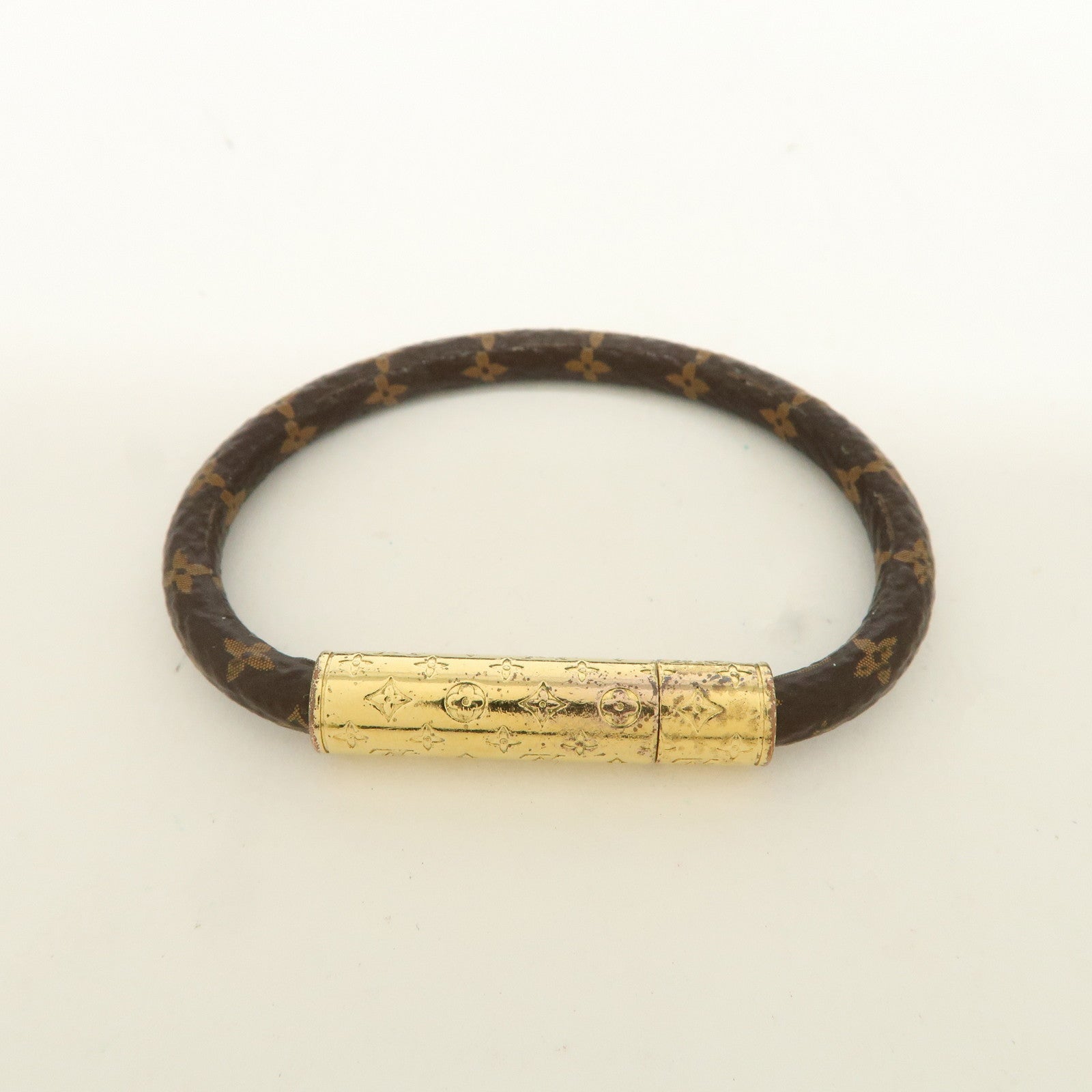Louis Vuitton Monogram LV Confidential Bracelet Brown Gold M6334