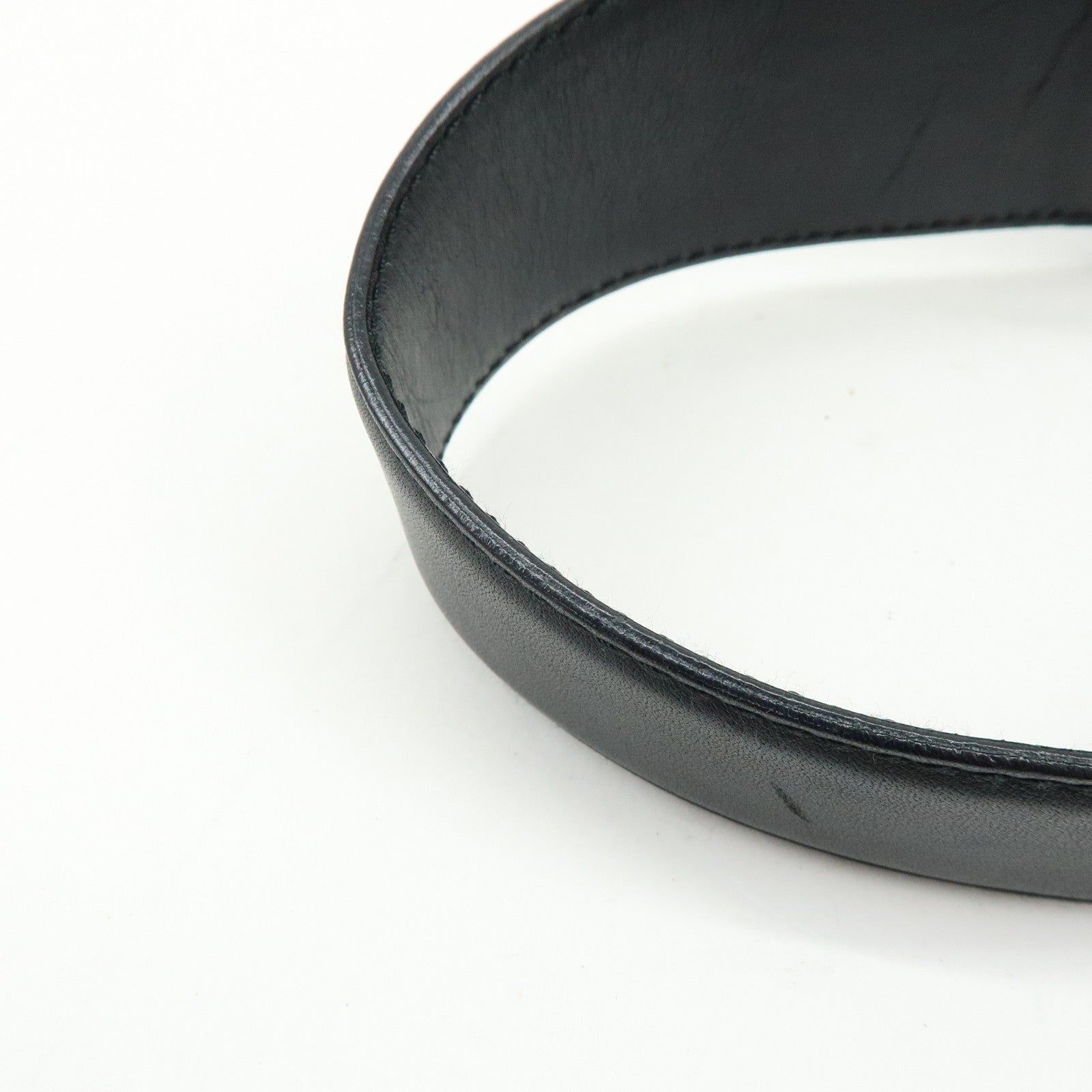 GUCCI GG Canvas Leather Shoulder Bag Black